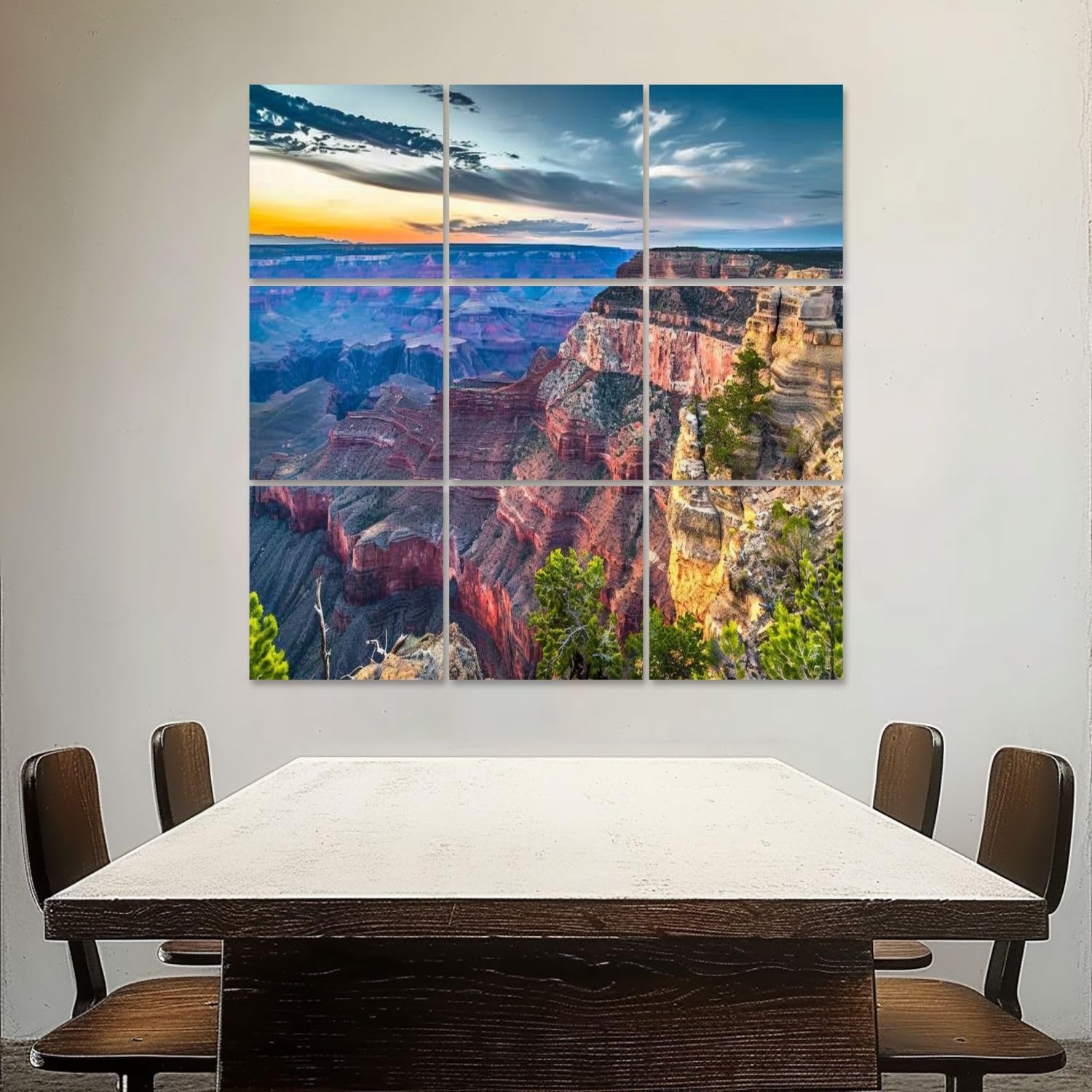 Art Acoustic Panels Self Adhesive Grand Canyon dusk from south 9 Packs Decorative Soundproof Wall Panels Large Sound Absorbing Panels for Home Office 60