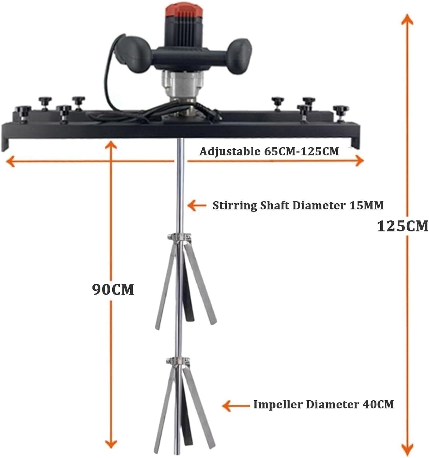 Commercial Barrel Drum Stirrer,Paint Stirring Machine,3280W Electric Tank Mixer Machine with Support Hanger,Paint Mixing Equipment for Ink Dissolver Agitator