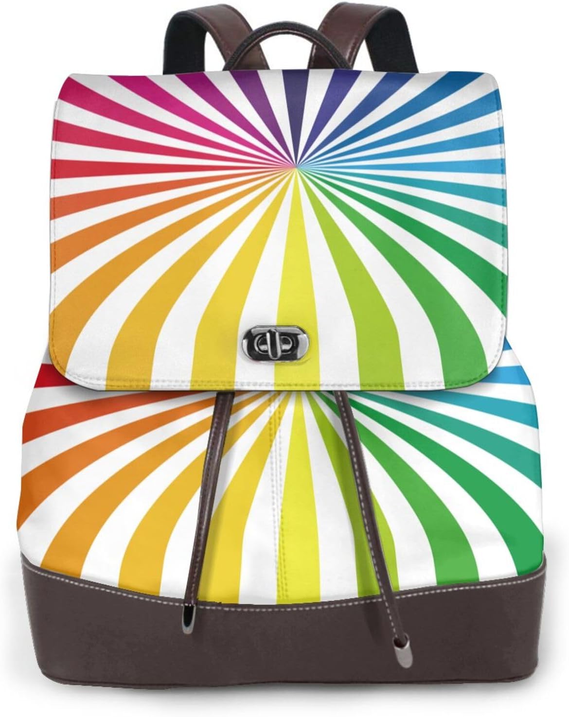 Colorful Rainbow for Womens Backpack Purse Microfiber PU Anti-theft Large Fashion Designer Travel Bag Ladies Shoulder Bags