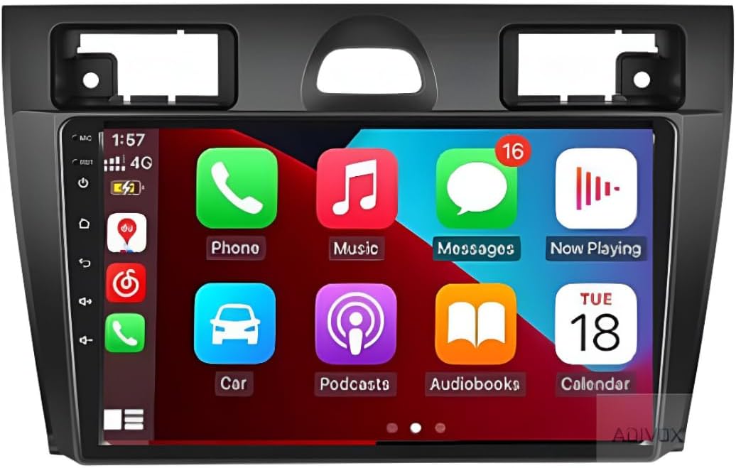 9-inch Car Radio Suitable for Ford Fiesta 2006-2009 | CarPlay/Android Auto/WiFi/DSP/DAB+, Touchscreen Carplay Screen, 2GB/32GB Wireless Multimedia Car Radio System