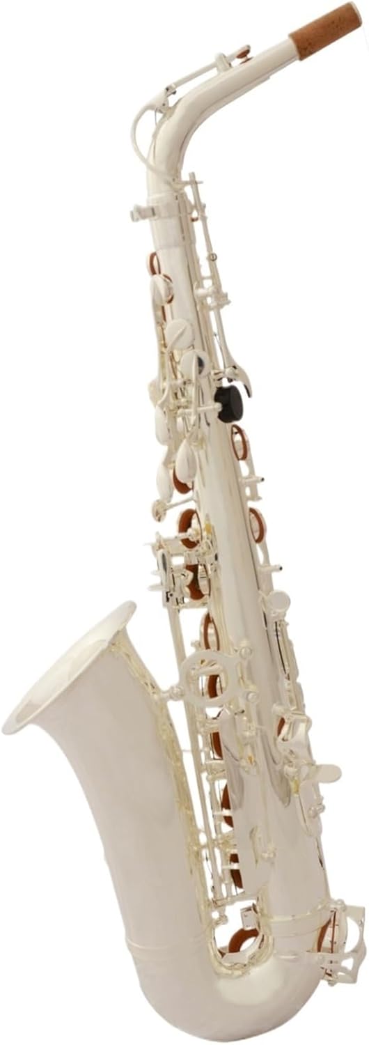 Saxophone for Beginners Performance Instrument Professional E Flat Alto Silver-Plated Saxophone Woodwind Adult Beginner Instrument