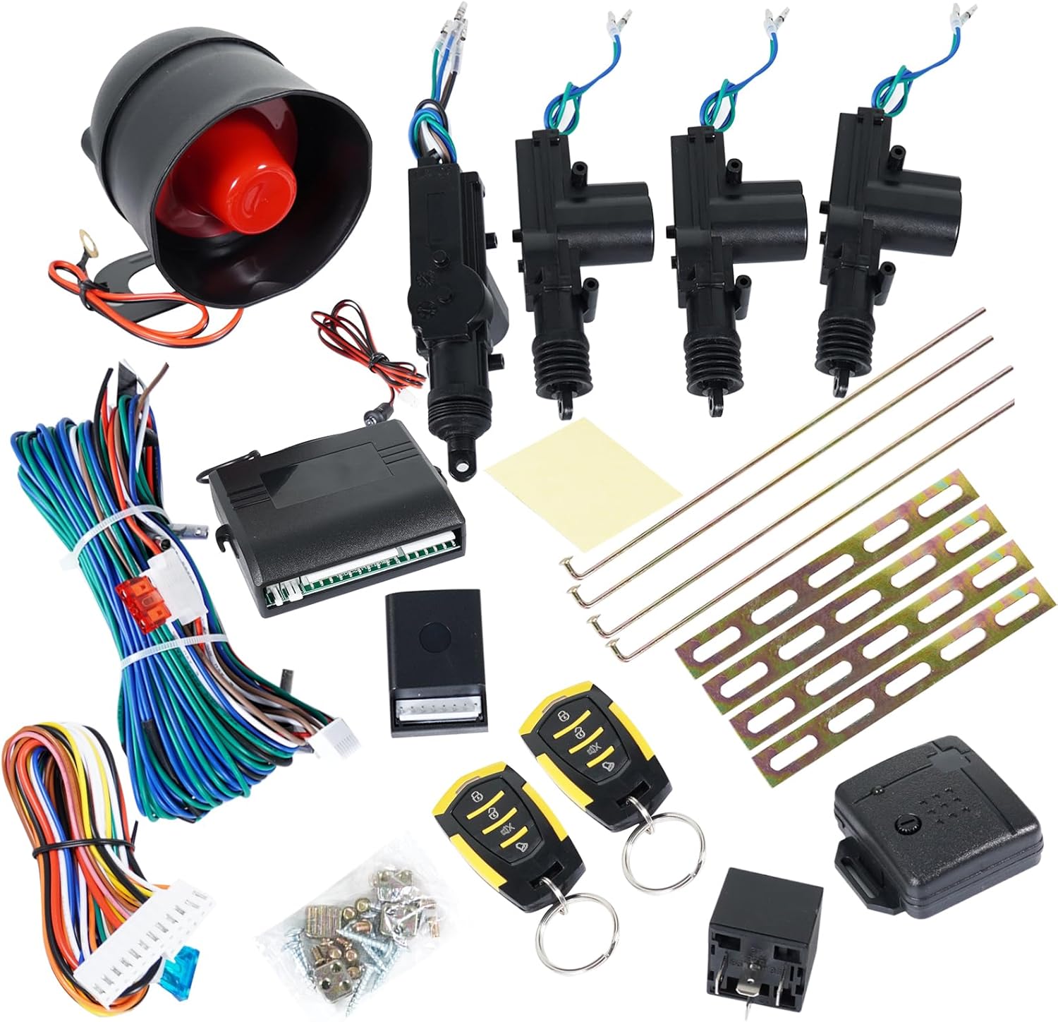 Unifizz Car Remote Central Locking Kit Keyless Car Door Anti-Theft Alarm System Kit Universal