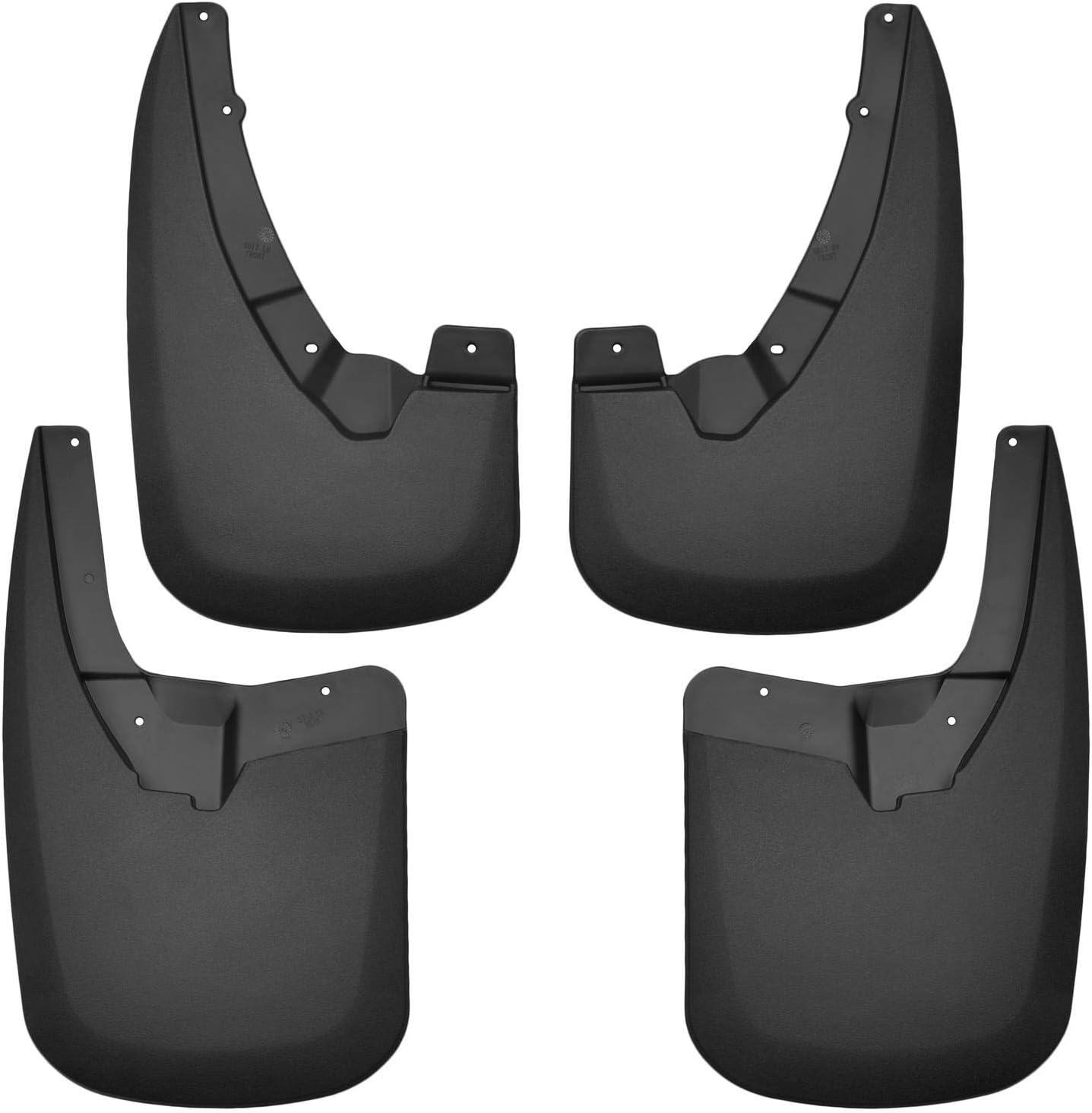 Husky Liners Custom Mud Guards | Fits 2009-2024 Ram 1500/Ram 1500(19-24 Classic Body) 2010-2018 Ram 2500/3500 w/Single Rear Wheels & w/Out OEM Fender Flares | Front & Rear Set, 4-pc Black - 58176
