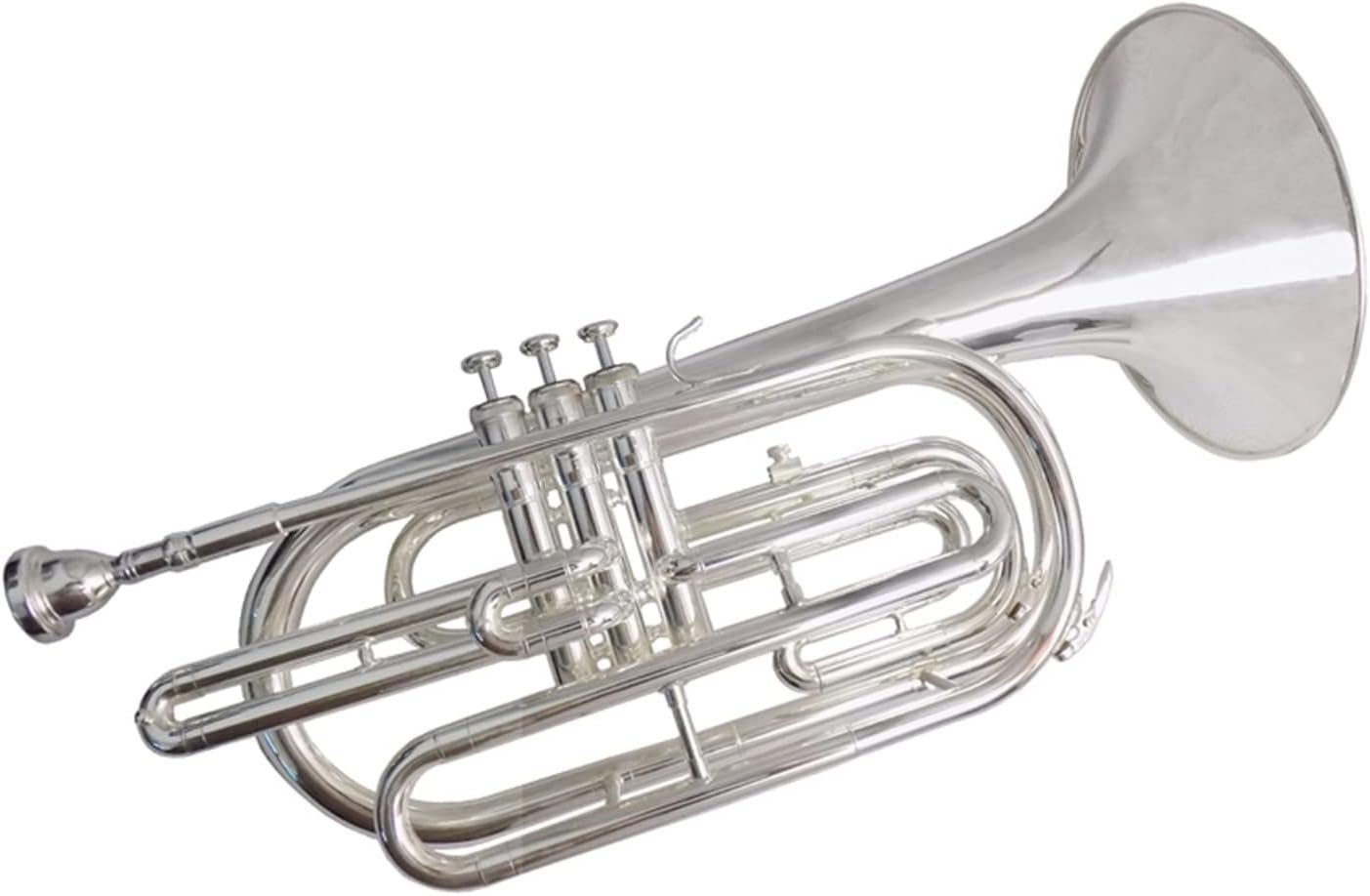 Trumpets Beginner Bb Marching Trombone with Hard Case Mouthpiece Lacquer Silver Nickel Plated Trombones Musical Instruments Trumpet Set (Color : Silve Plated)