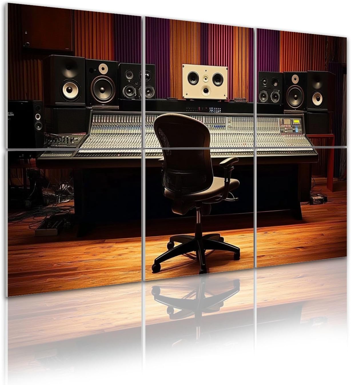 6 Pack Art Acoustic Panels musical recording studio chair Sound Absorbing Panel 48