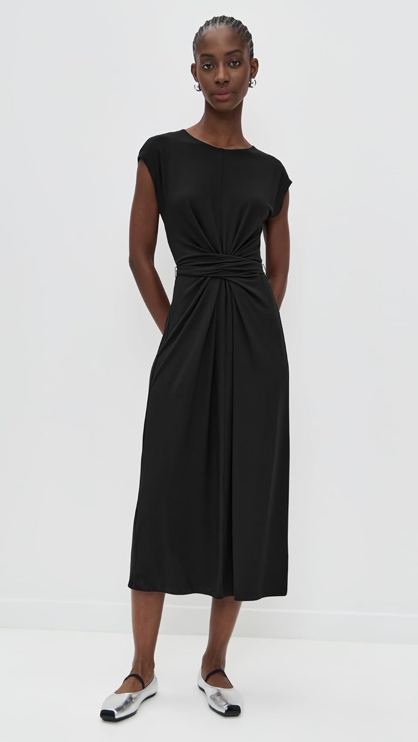 Vince Women's Short Sleeve Wrap Midi Dress