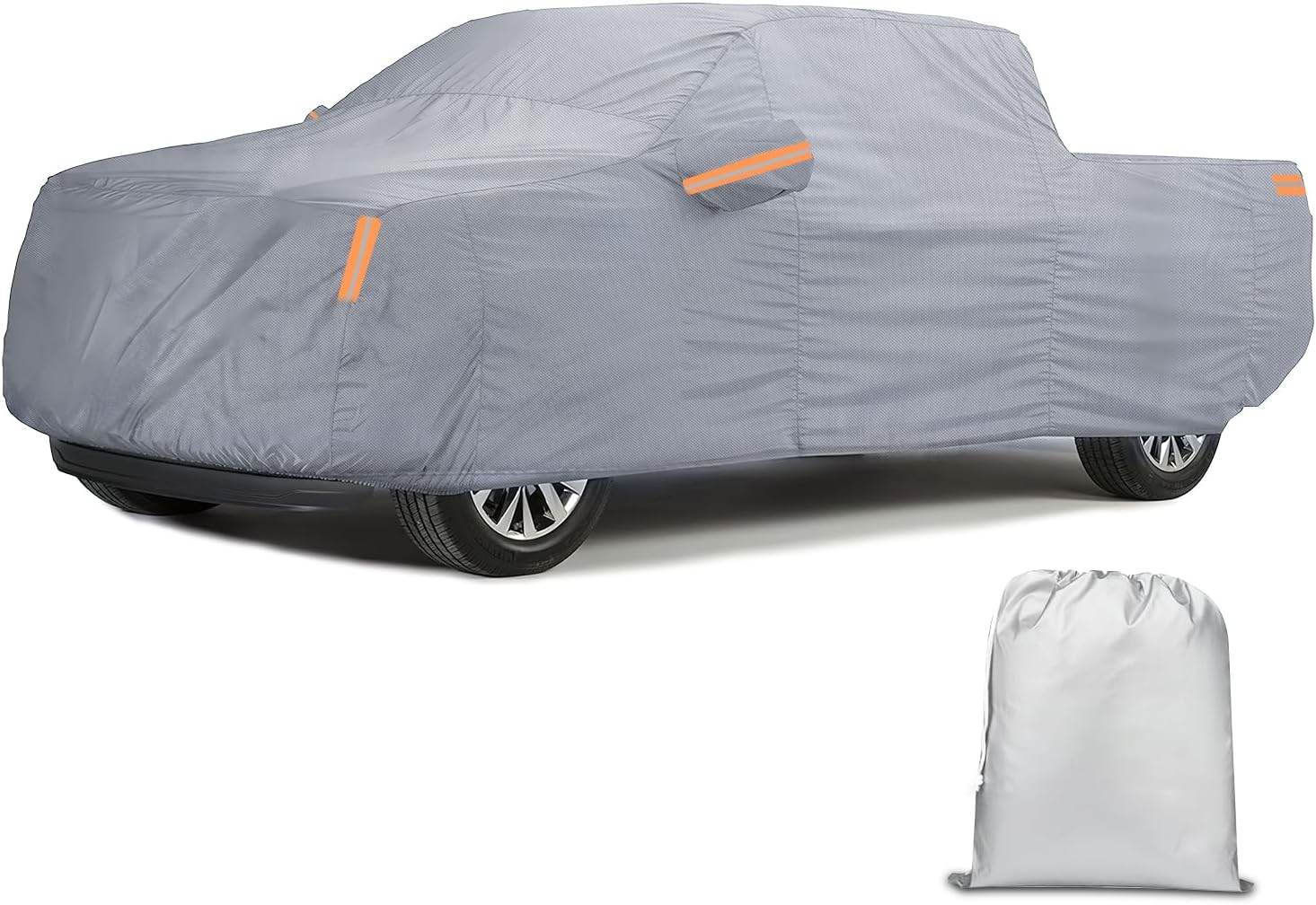 Nilight Car Cover Waterproof All Weather for Truck, Heavy Duty Outdoor Rain Sun UV Protection With Zipper Cotton, Extra Thick, Universal Fit (Up to 210
