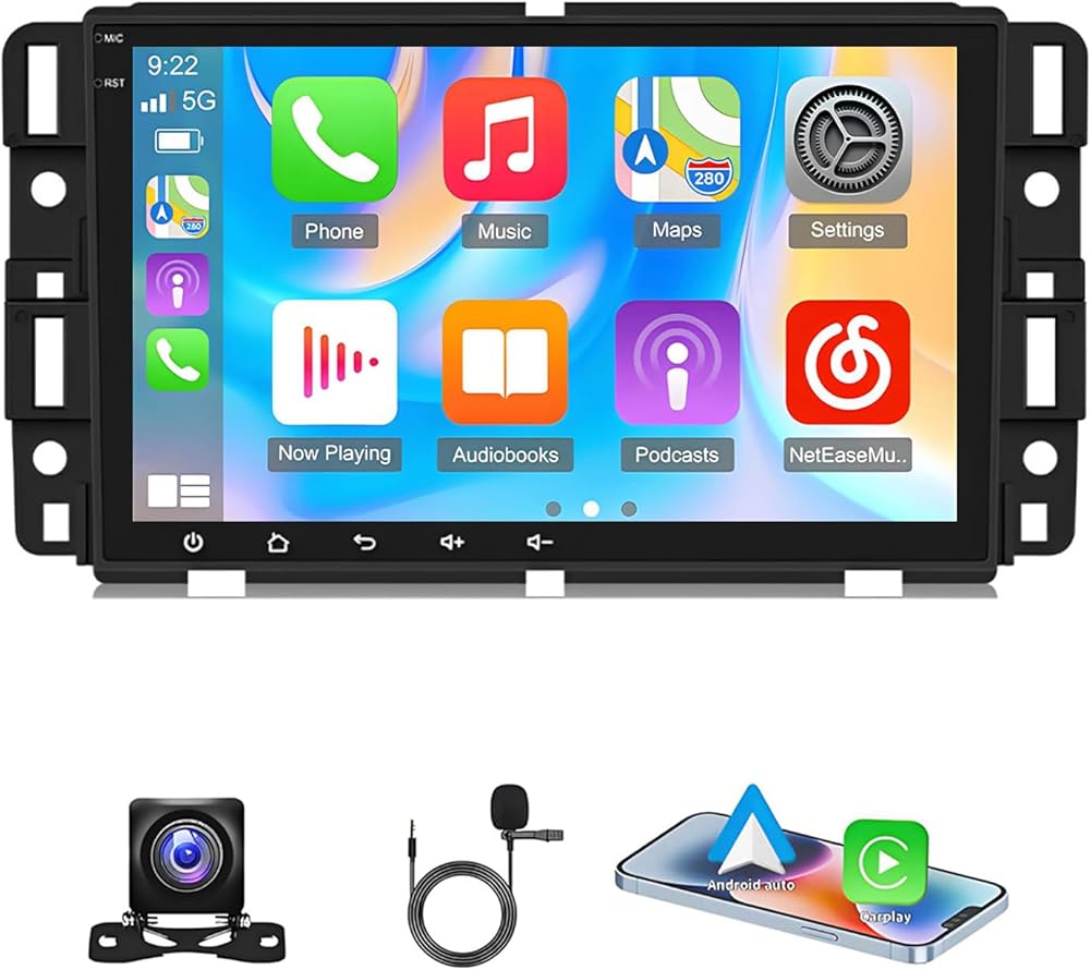 PHEZEN Car Stereo Radio Fit for Chevrolet Silverado Avalanche Impala GMC Acadia Sierra 2012-2017, 8