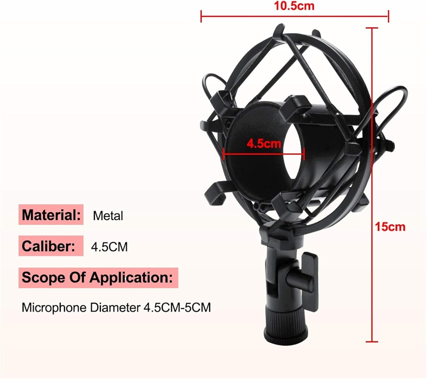 Microphones Accessories Arm Stand for Bm800 Microphone Stand with A Spider Cantilever Bracket Universal Shock Mount Mic Holder (Color : 16cmLightSpider)