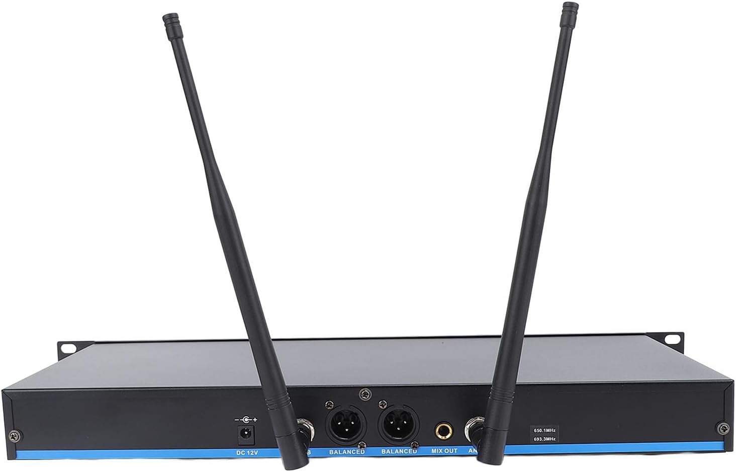 Akozon Professional Karaoke Microphones Noise Reduction Rechargeable System with Receiver for Singing Party Wedding Stage KTV Shows