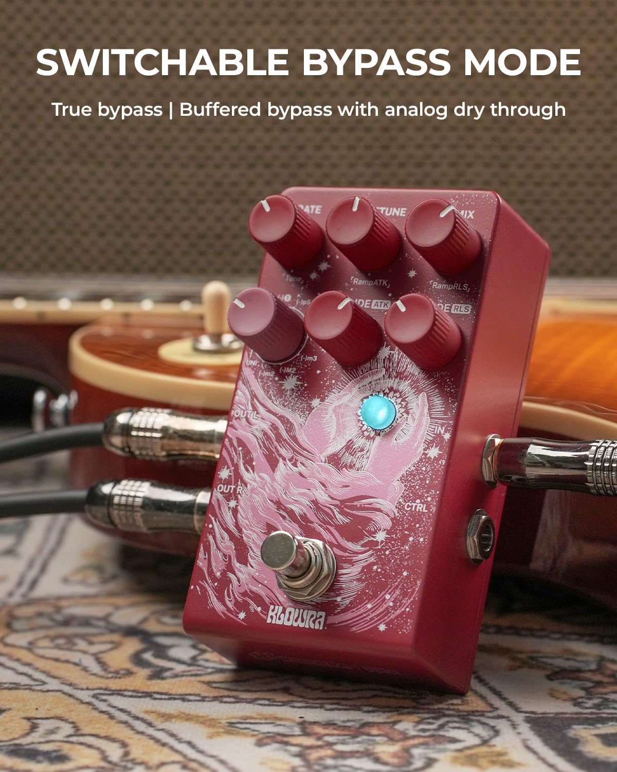 Vein Pitch Shifter Guitar Pedal for Electric Guitar - Polyphonic Pitch Shifting with 17 Shift Drop Types, Microtonal True Stereo, Massive Detune Range, Tighter Tracking, CTRL Control