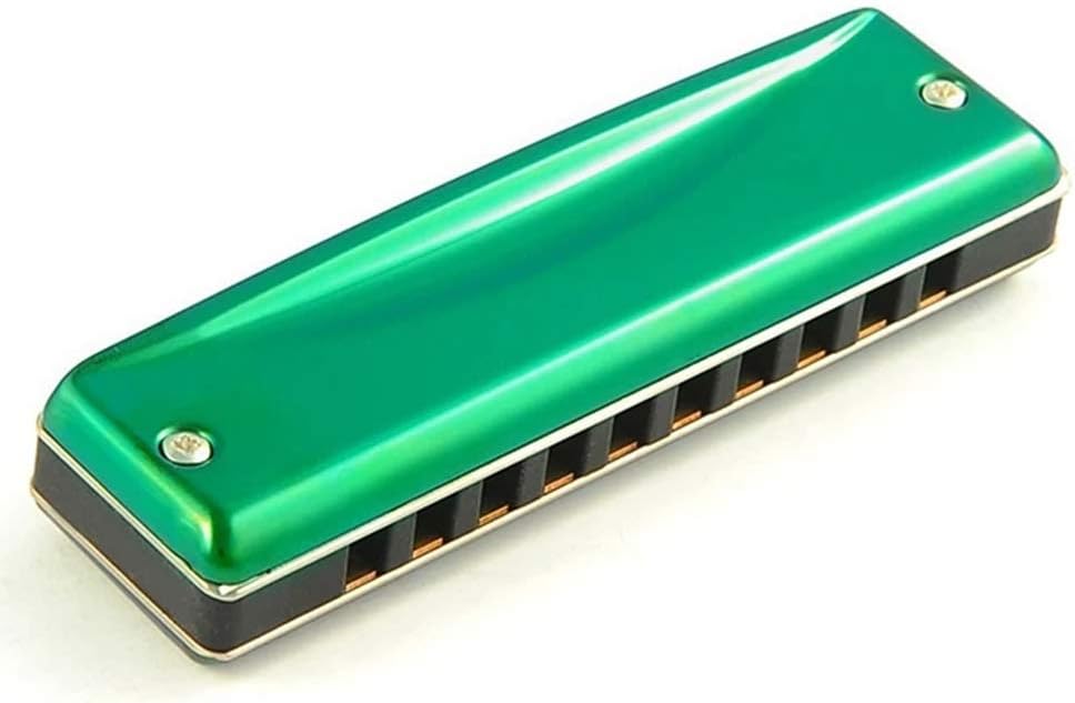 Harmonica C-20 Diatonic Harmonica 10 Holes Blues Harp Key of C Olive Green Professional Musical Instruments C20 (Color : Key of B)