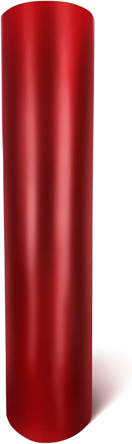 Red Satin Chrome Car Wrap Stretch Conform Cast Vinyl DIY (10ft x 5ft)