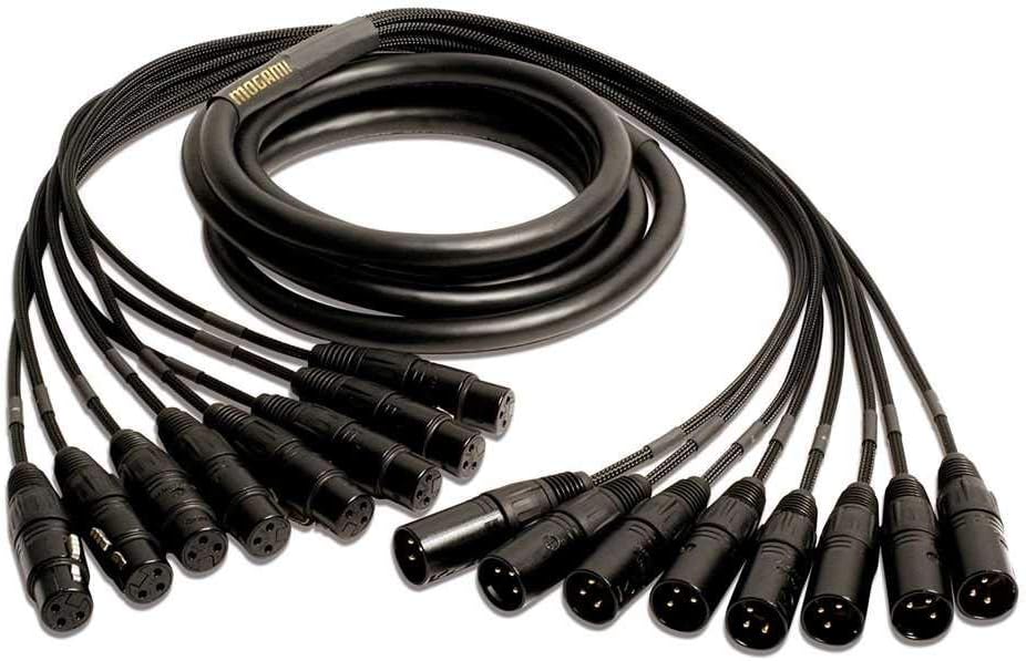 Mogami Gold 8 XLR-XLR-05 Audio Snake Cable, 8 Channel Fan-Out, XLR-Female to XLR-Male, Gold Contacts, Straight Connectors, 5 Foot