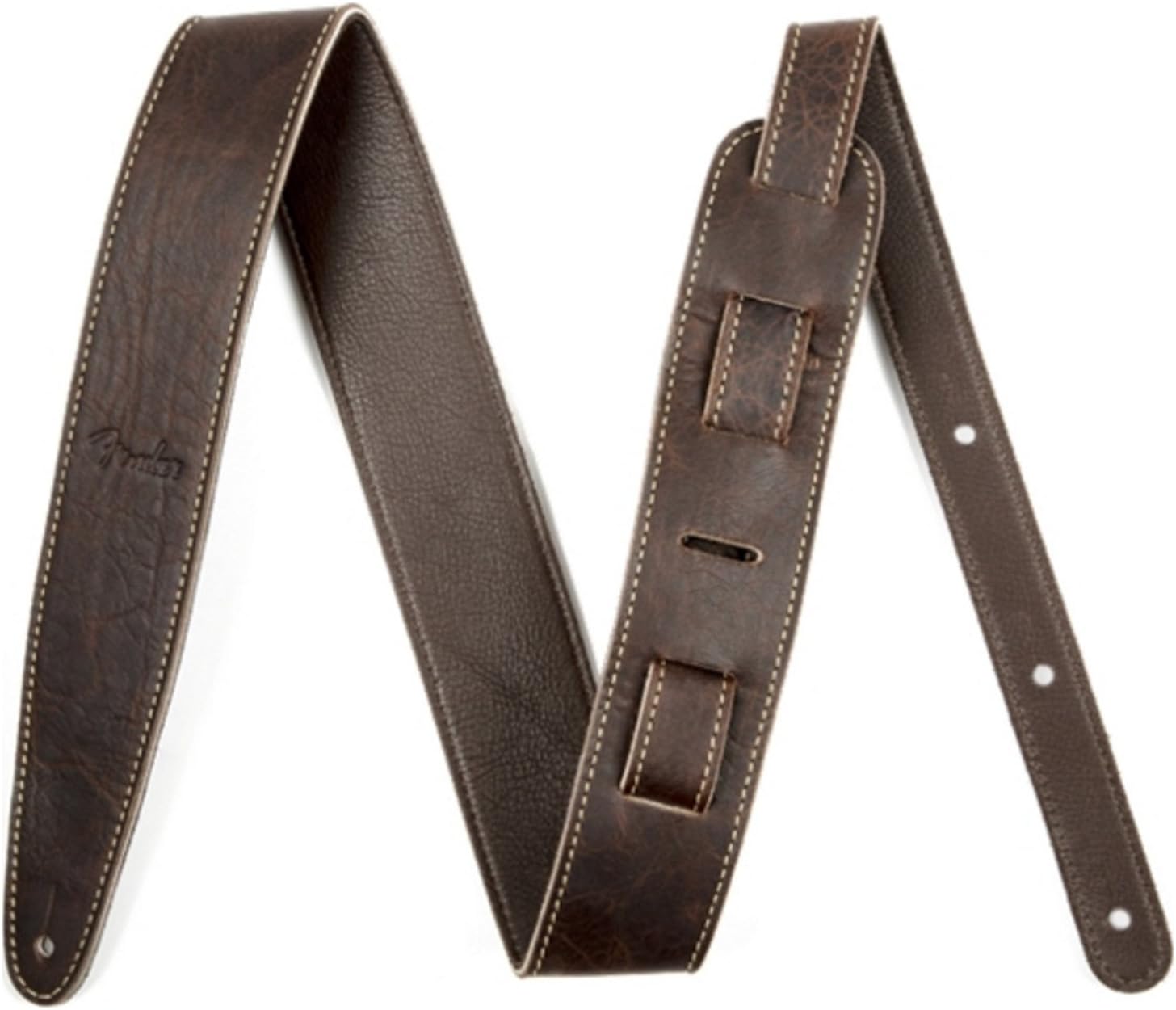 Fender Artisan Crafted Leather Guitar Strap, 2in, Black