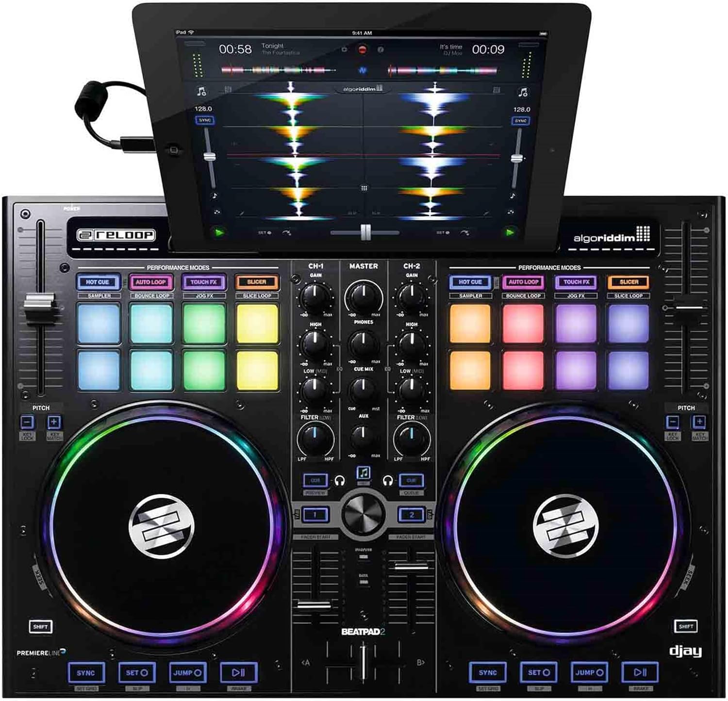 Reloop Beatpad-2 Cross Platform DJ Controller for iPad, Android and Mac