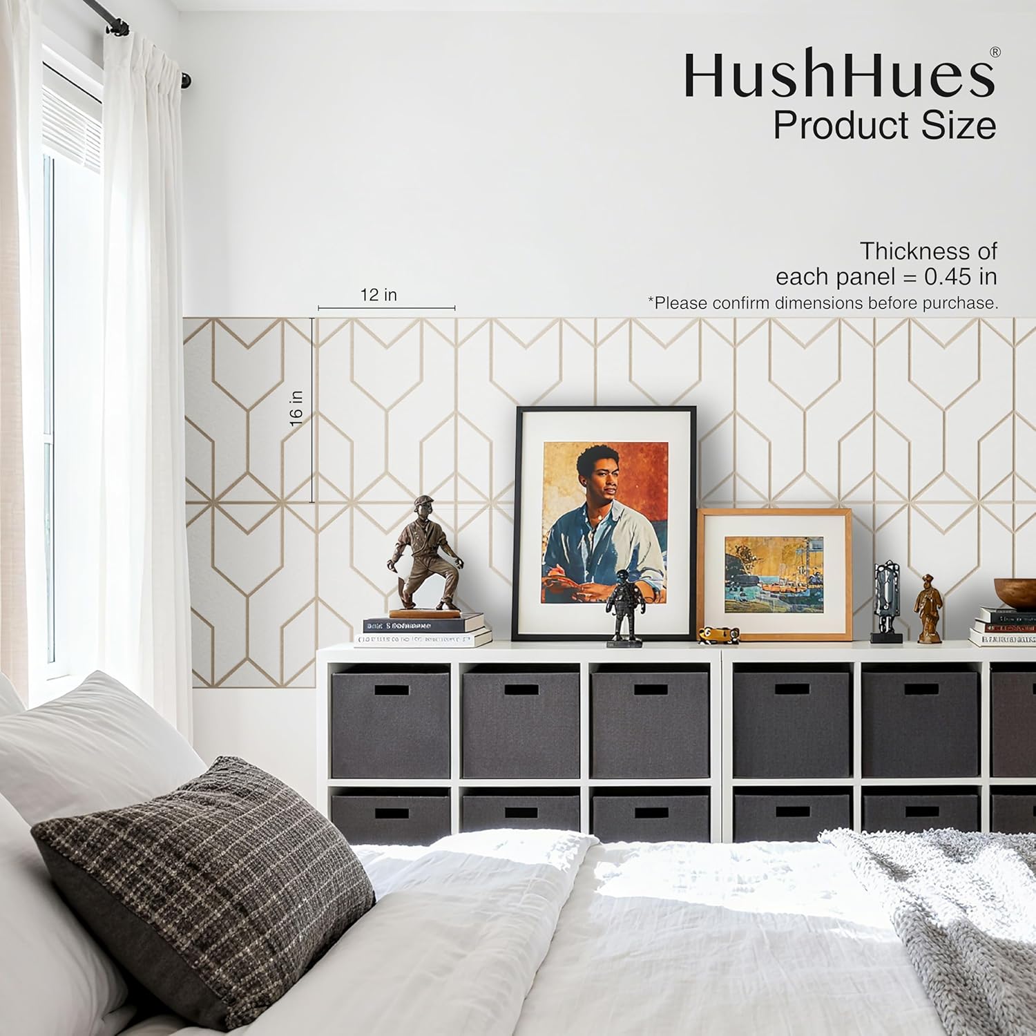 12-Pack Acoustic Panels, 16