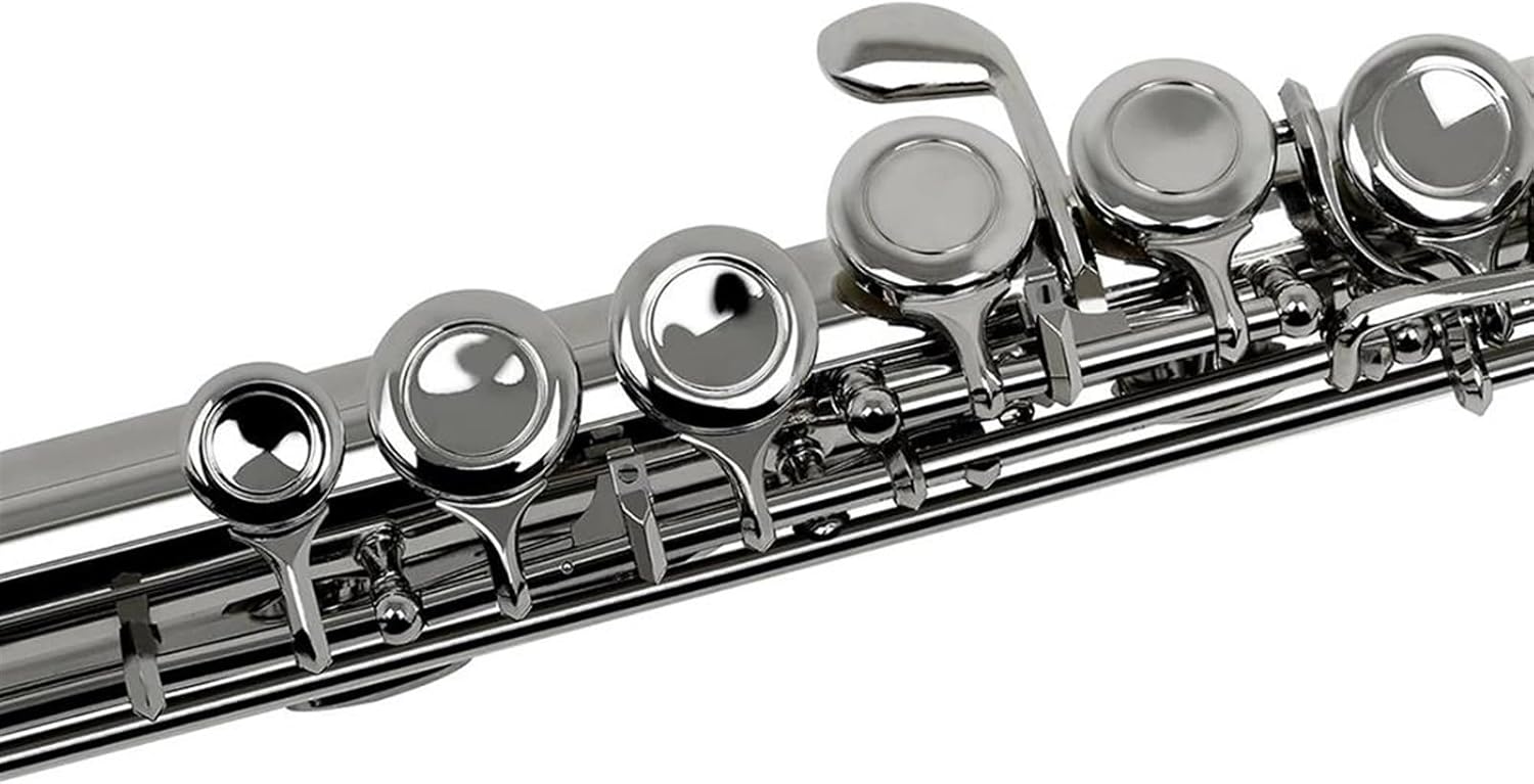 16 Holes Flute With E Key Silver Professional Nickeling C Key Flute For Beginner Practice Performance Woodwind Instruments