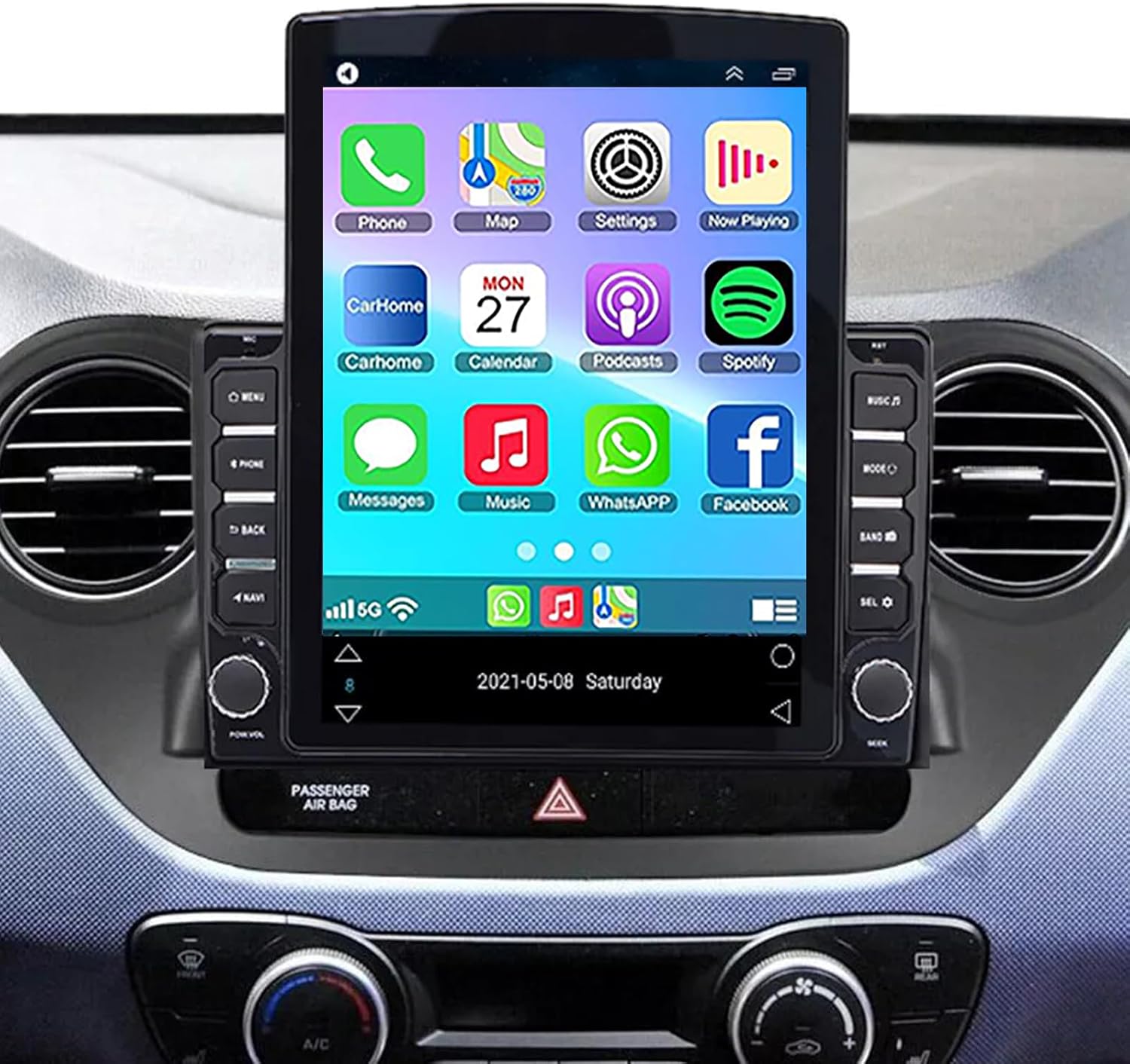 4+64G Car Stereo for Hyundai Grand I10 2014-2019 with Wireless Carplay&Android Auto,9.7 Inch Touchscreen Bluetooth Car Radio with GPS, WiFi, FM Radio,Backup Camera,SWC,MIC