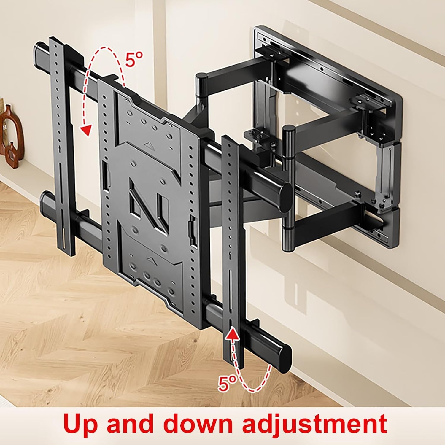 Full Motion TV Wall Mount for 40-100 Inch TVs, TV Wall Mount, Articulating 8 Arms Extension Rotation, Adjustable TV Brackets with Swivel Tilt