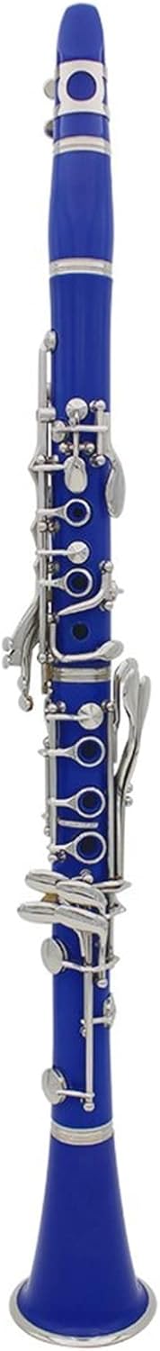 17-Key Clarinet Bb Tone Sky Blue Bakelite Tenor Clarinet with Cleaning Cloth Case Gloves Reeds Woodwind Instrument Accessories Professional Clarinet