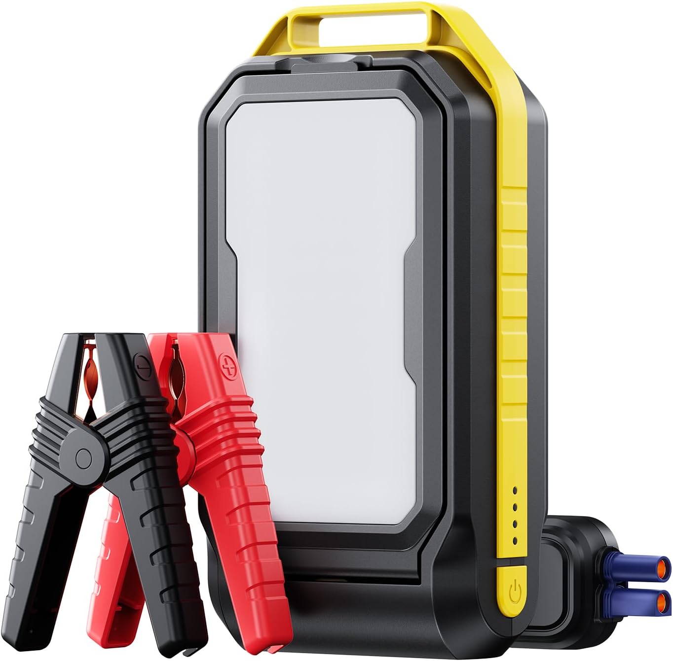 AUXITO 3-in-1 6000A Car Jump Starter, 4000LM LED Camping Light, 12000mAh Portable Power Bank, USB Ports, Suitable for 12V Vehicles (Up to 10.5L Gas/10L Diesel) with Smart Jumper Cables