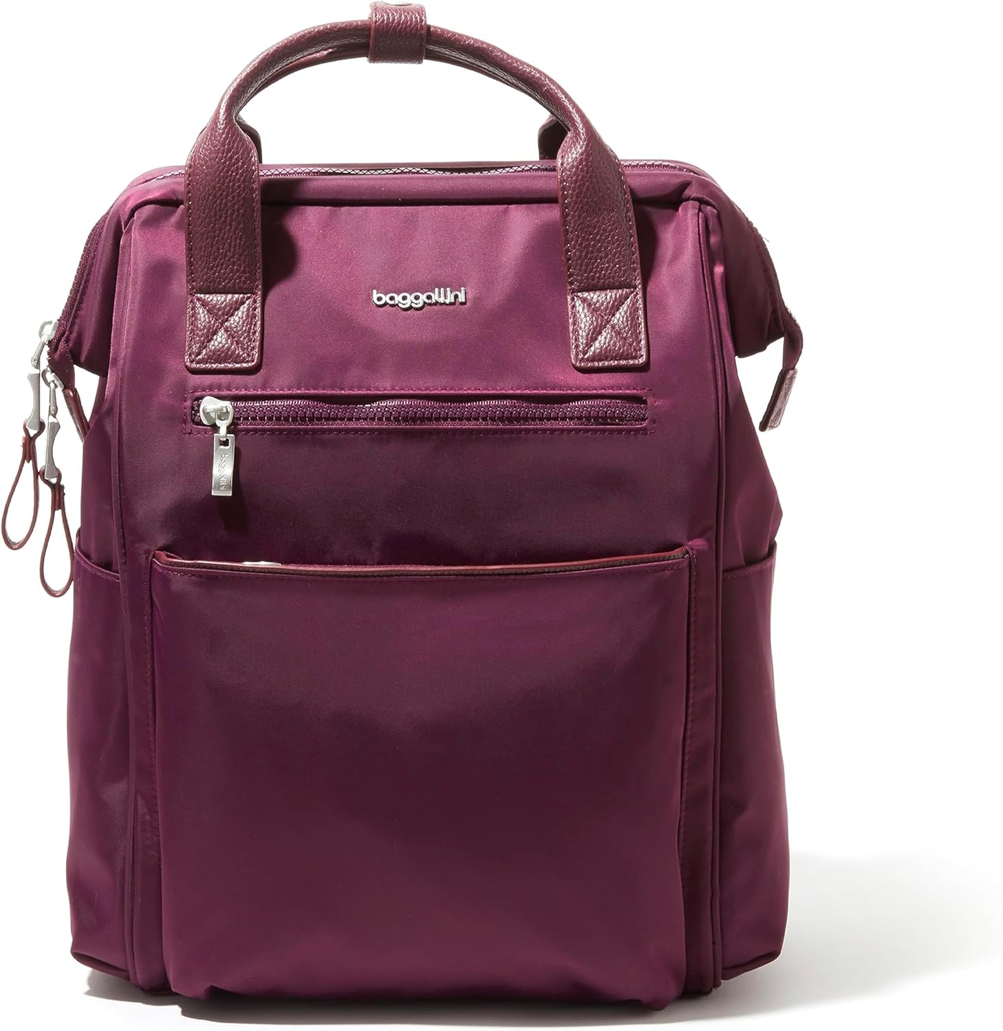 Baggallini Soho Backpack - Travel Laptop Backpack for Women - Lightweight Water-Resistant Luggage Bag, Mulberry