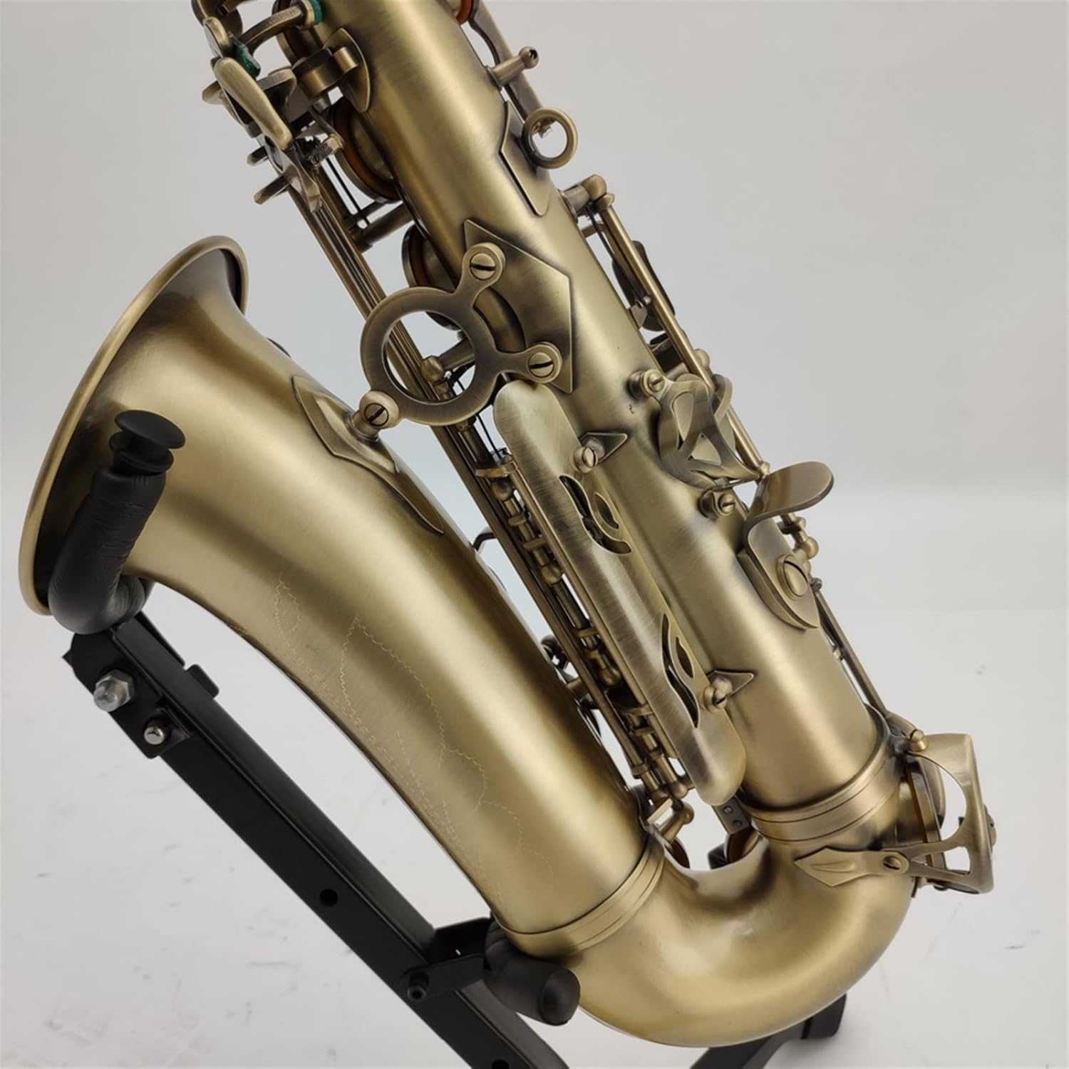 KESHUO Western Wind Instrument Retro Bronze Red Copper E Flat Alto Saxophone Beginners Practice Playing Brass Sax Beginners Kit