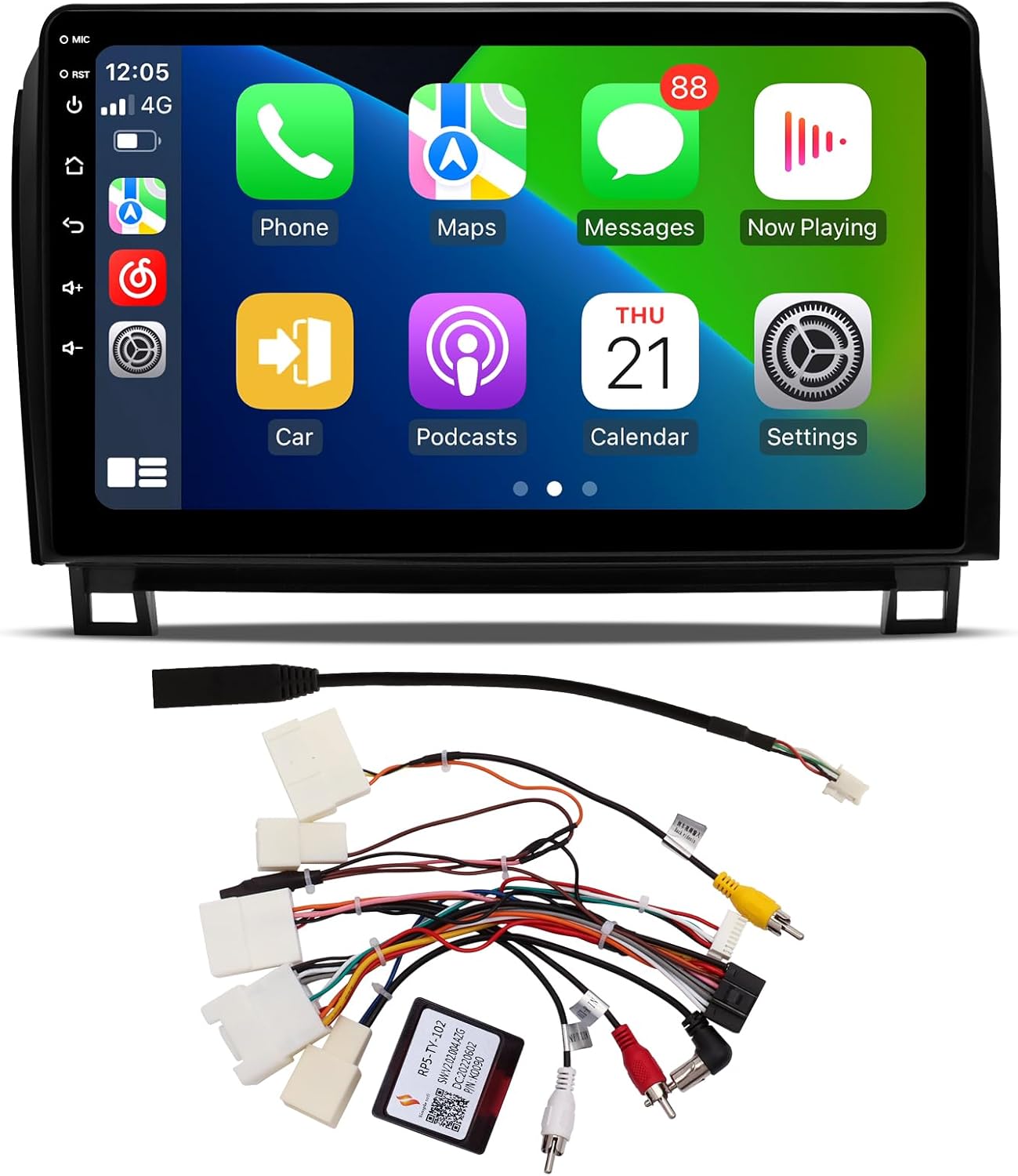 Android 13.0 6G 128G Wireless CarPlay Car Stereo for 07-13 Toyota Tundra, 08-18 Sequoia, 10.2