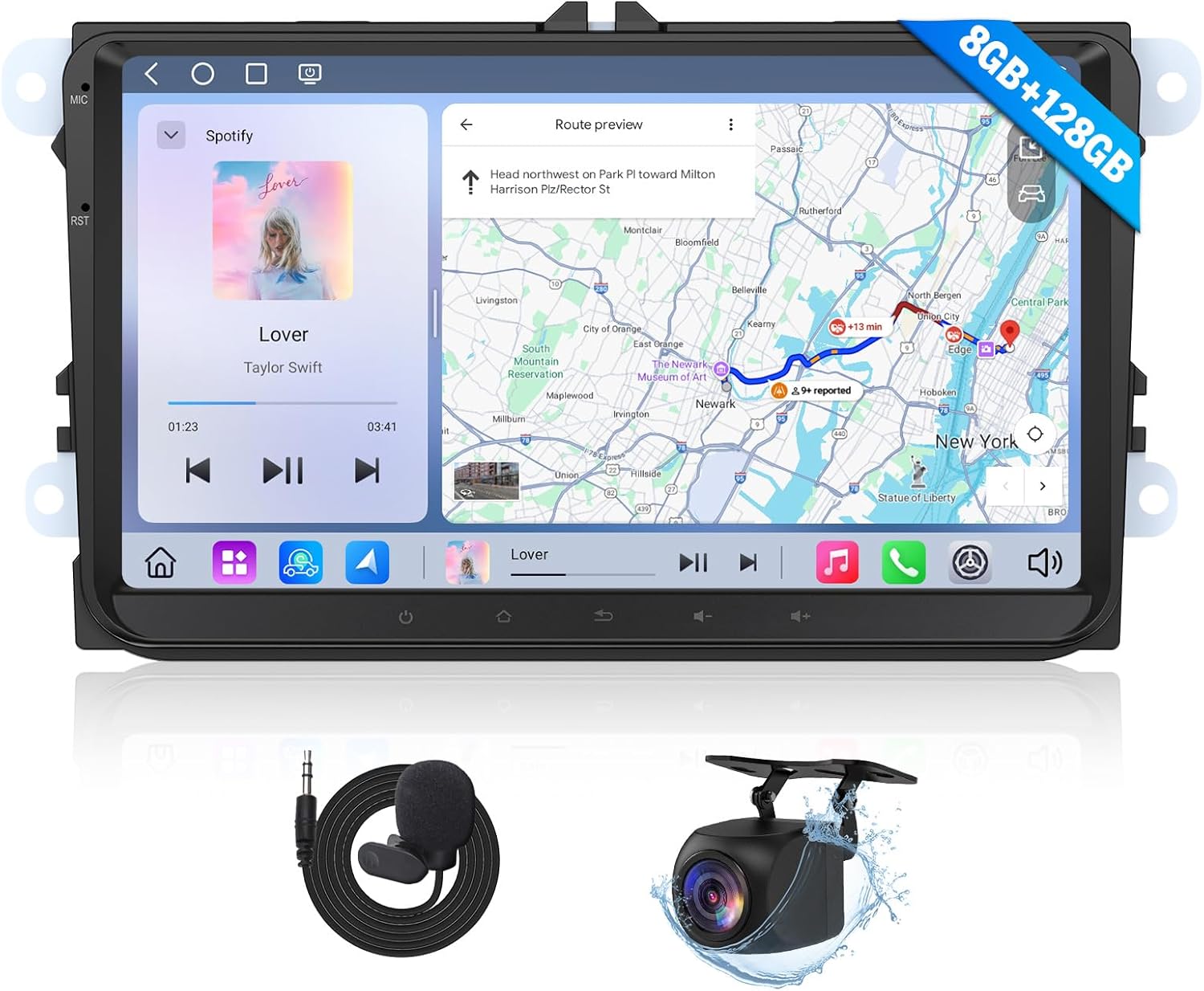 Eonon 8GB+128GB Car Audio for Volkawagen VW Jetta 2006-2015,Golf MK6 MK5,Tiguan 2008-2016,Passat 2005-2014,CarPlay/Android Auto,Touch Screen Car Stereo Opt+Coax Output,DSP,Bluetooth, 5G LTE-VWX6S-PRO