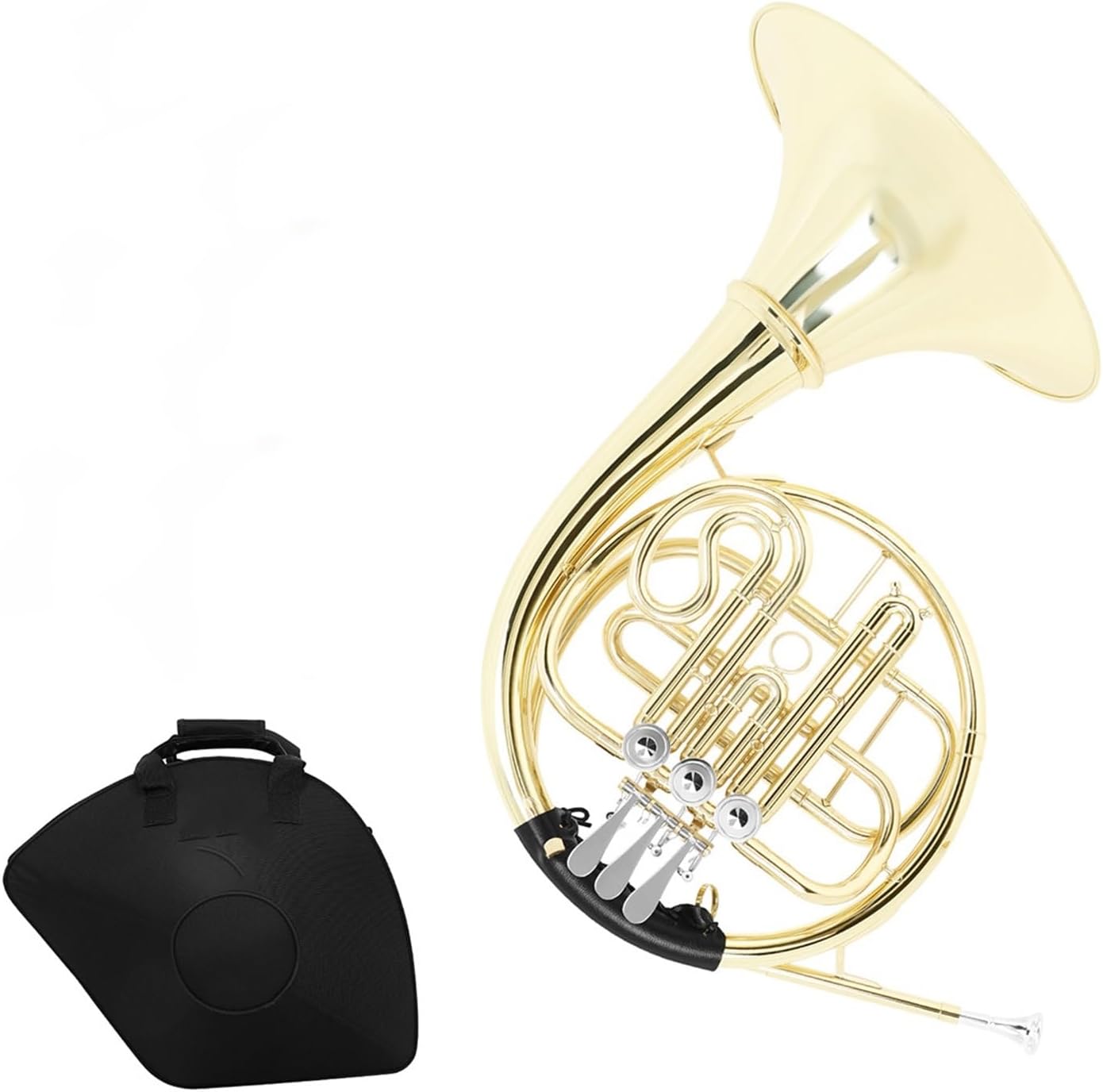 4 Key French Horn Flat Three Key Single Row French Horn B Flat Split Beginner Adult Playing Wind Instrument