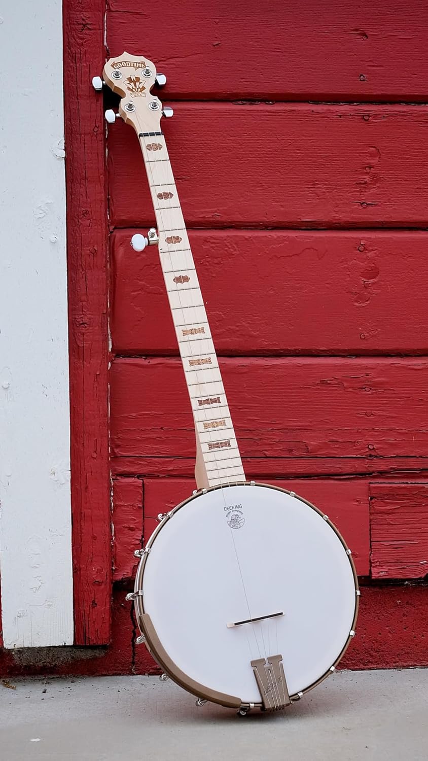 Deering Goodtime 5-String Openback Banjo 1920's Art Deco Inlay Bronze Powder Coat Hardware with Instrument Alley Hard Case Combo - Made in the USA