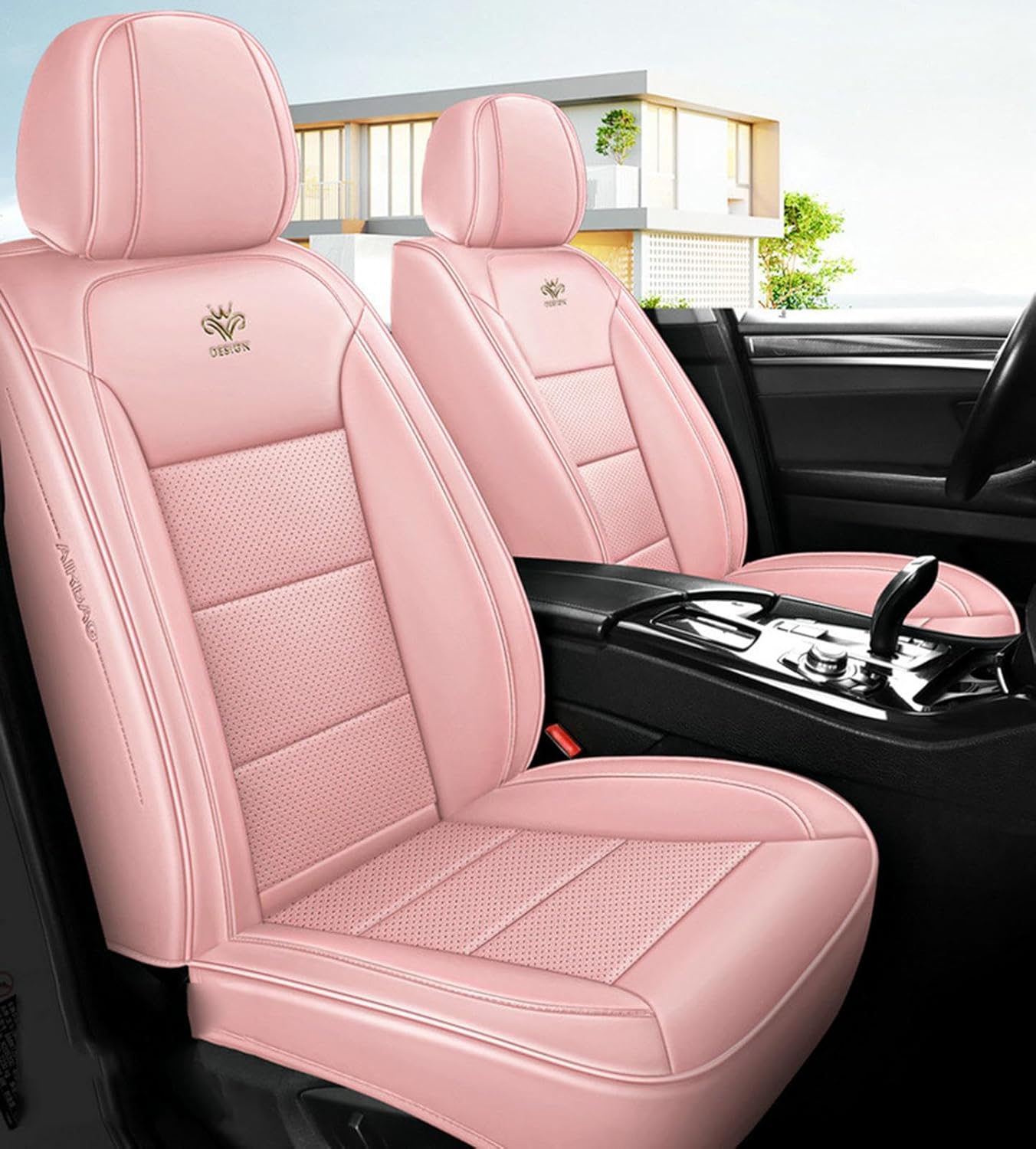 Car Seat Covers, Durable Wear Resistant Waterproof Seat Cover,Breathable Premium Leather Vehicle Interior Accessories.,C