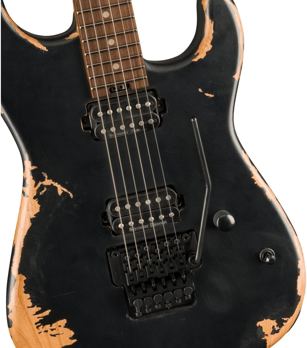 Charvel Pro-Mod Relic San Dimas Style 1 HH FR PF Electric Guitar - Weathered Black