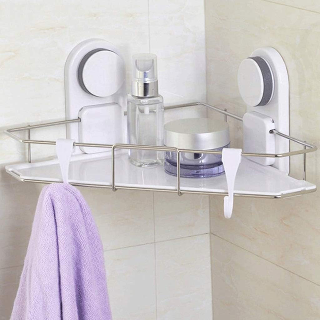 Aluminum Glass Shelf Bathroom Bath Corner Caddy Basket Storage Hanging Organizer with Extra Thick Contemporary Style Wall Mount Single Tier