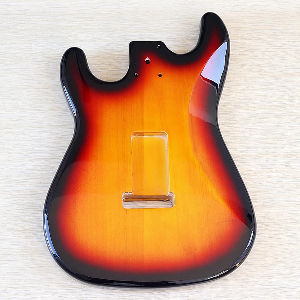 JD.Moon Electric Guitar Body for Fender ST Strat Guitar DIY Poplar Guitar Body HSS Glossy Sunset 56mm