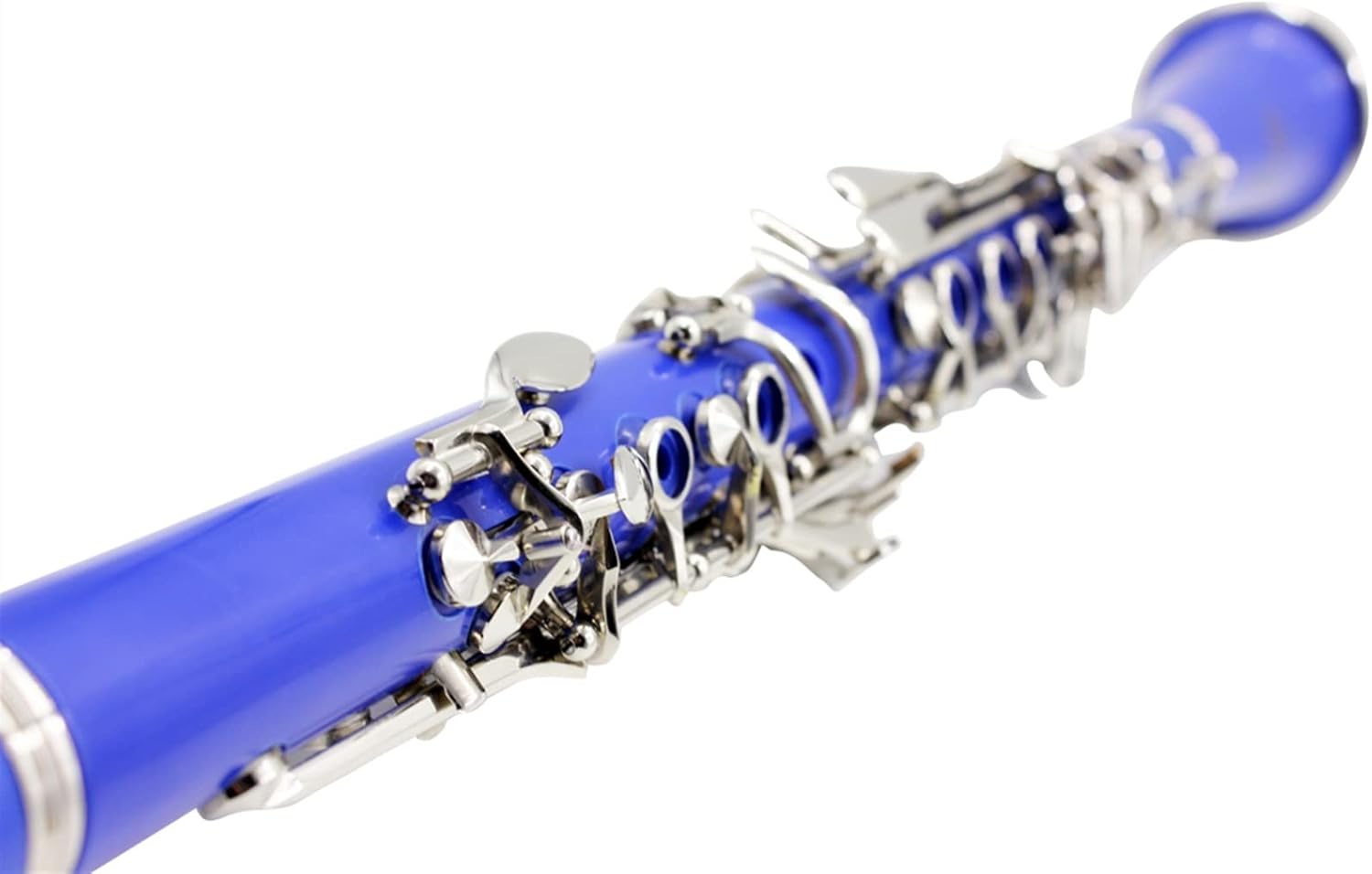 17-Key Clarinet Bb Tone Sky Blue Bakelite Tenor Clarinet with Cleaning Cloth Case Gloves Reeds Woodwind Instrument Accessories Professional Clarinet
