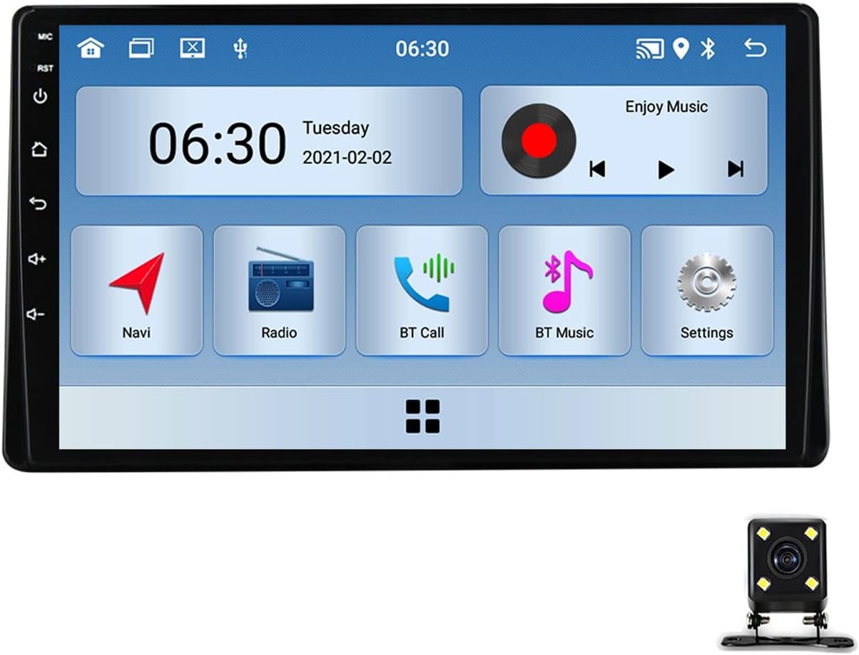 Double Din Car Stereo with Bluetooth, 9In Touch Screen Car Stereo for Toyota Sienna 2016~2018 with Backup Camera, Mirror Link/Carplay/Android Auto, FM Car Radio Receiver