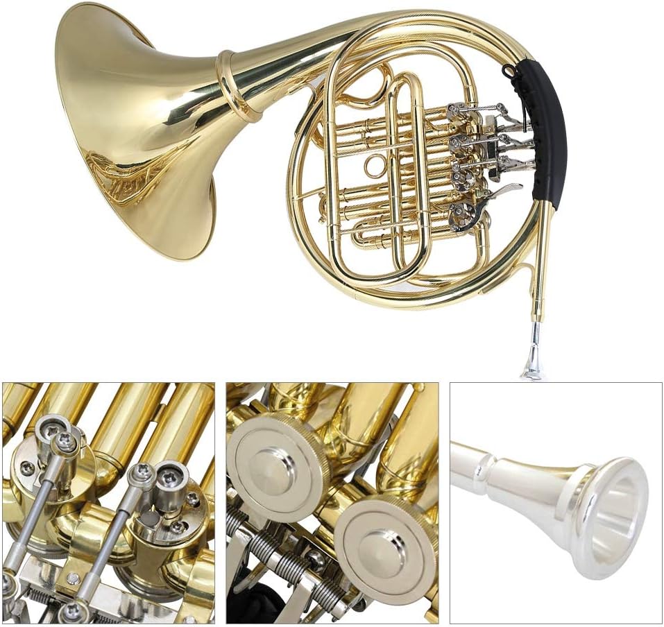Brass Split Type Detachable Round Horn Musical Instrument Large Bell Mouth Bag Gloves Cloth Pad Beginner Professional