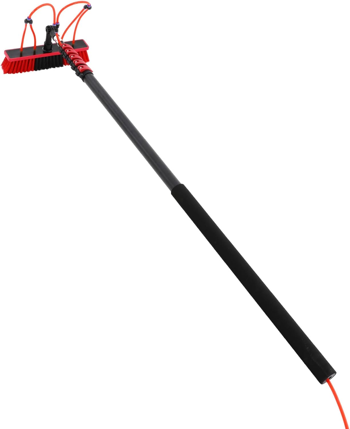 4.99-23.62ft Water Fed Pole Kit, Window Cleaning Poles, Water Fed Cleaning Brush, Extendable Telescopic Pole Water Fed Brush Spray Washer for Window, House Roof, Solar Panel
