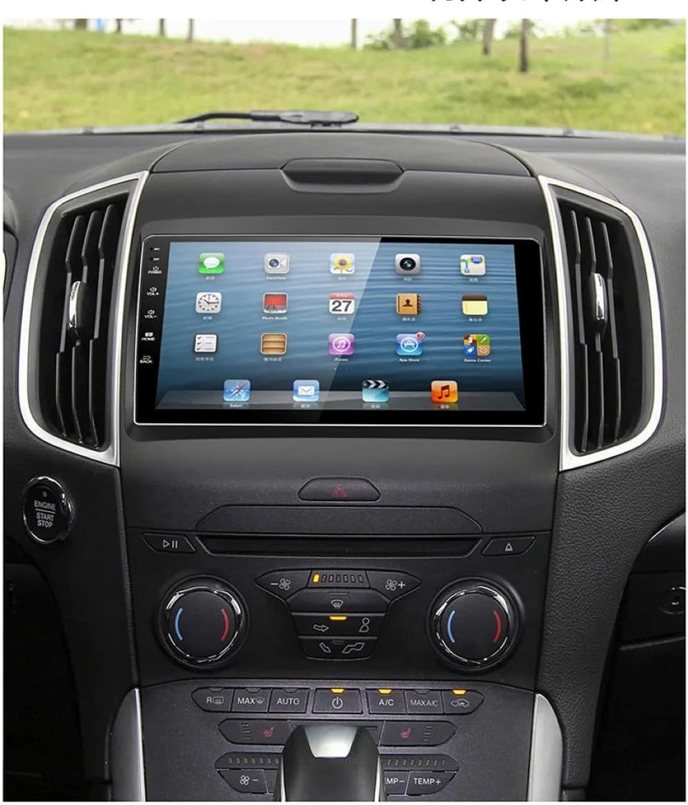 Double Din Radio for Ford Edge 2016 [4G+64G] Android 15 Car Radio Stereo with Wireless Carplay Android Auto, 9 inch Touch Screen Radio Bluetooth WiFi GPS Navigation FM RDS EQ+Free AHD Backup Cam