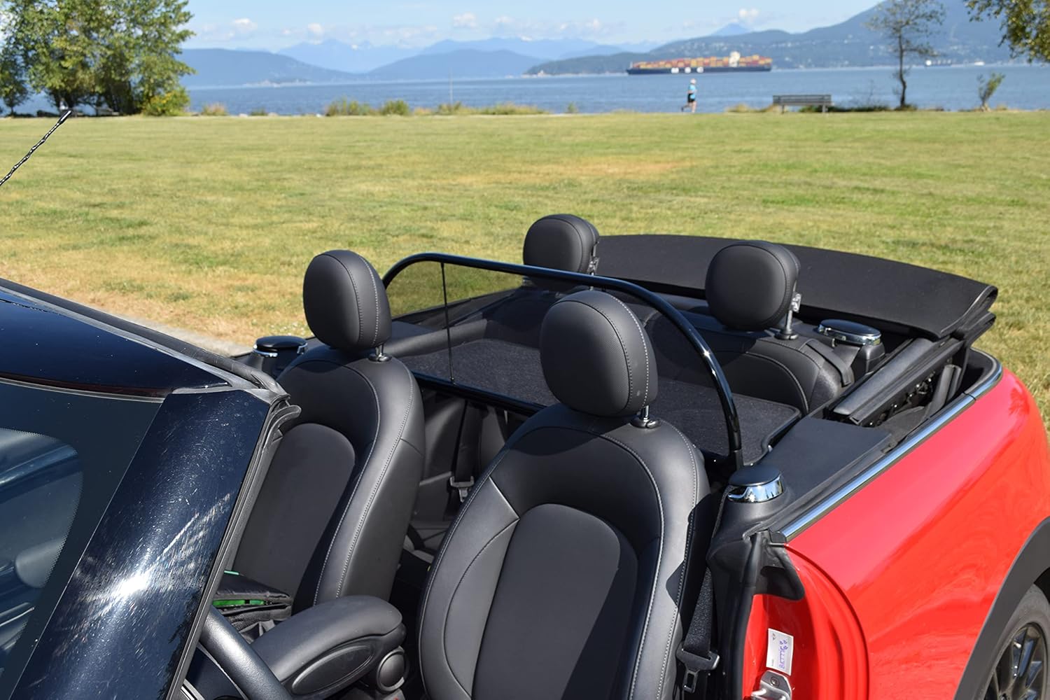 Love The Drive Wind Deflector fits Mini Convertibles from 2016 to 2024. Wind Deflectors Reduce The Wind and Noise Inside The Cabin by up to 75%.