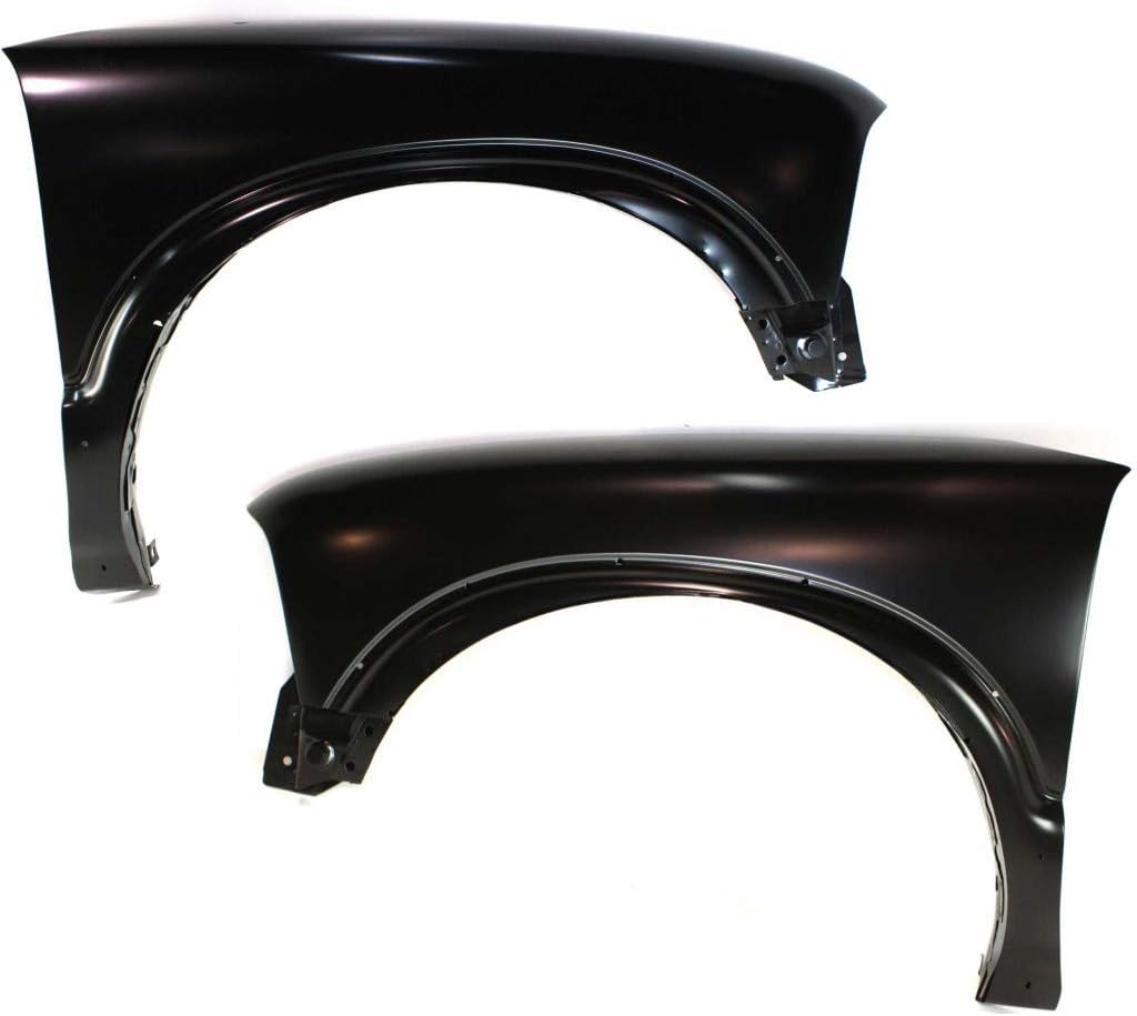 For Chevy Blazer Fender 1995-2005 Driver and Passenger Side Pair/Set | Front | Steel | w/Fender Flare Holes | Replacement For GM1240191 + GM1241207 | 12377863 + 12472738