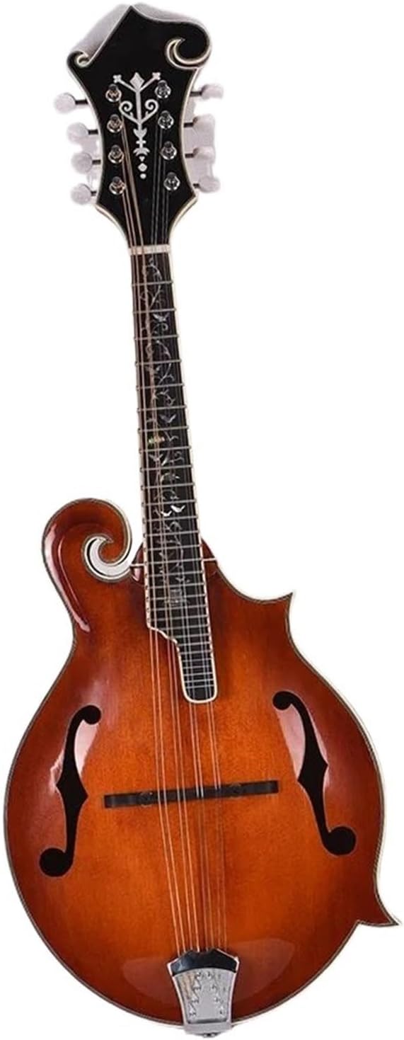 Adult Mandolin Musical Instrument Handmade F Style Mandolin Solid Spruce Top Solid Flame Maple Side