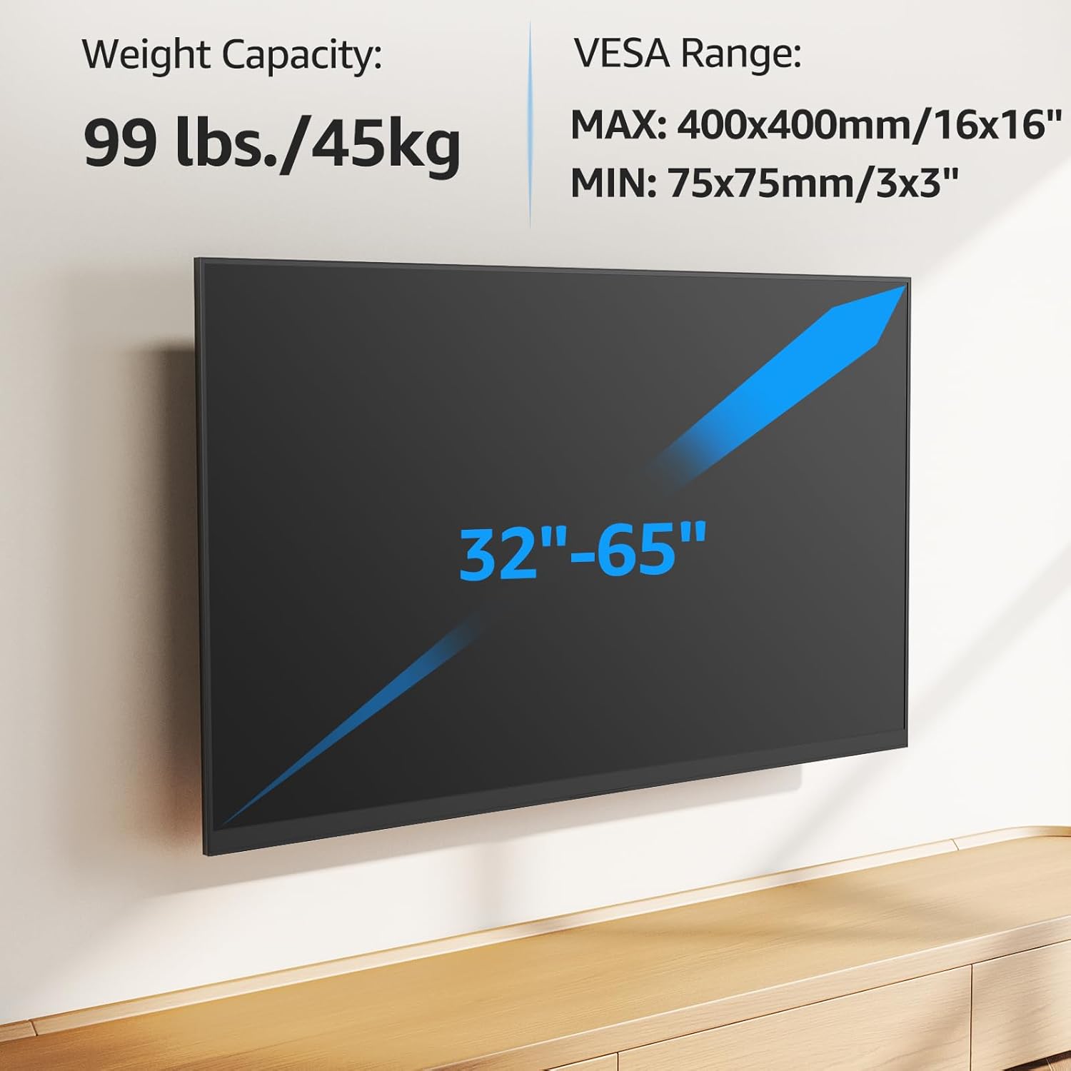 MOUNTUP Long Arm TV Wall Mount MU0075 & Rolling Mobile TV Cart Bundle MU1109-B