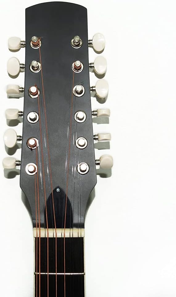 Brand New Acoustic Guitar 12 Strings made in Ukraine Trembita Natural Wood Black Amazing Sound! (Eagle 12 string)