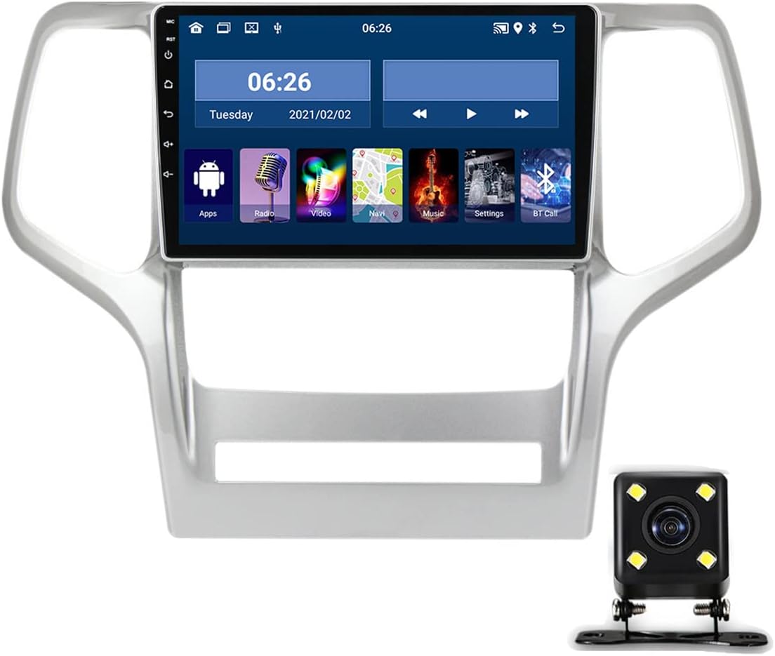 Double Din Car Stereo Bluetooth Multimedia Car Radio 9 Inch Touch Screen MP5 Player for Jeep Grand Cherokee WK2 2010~2013 with Backup Camera Support 4G/WiFi/USB/SWC/Navi,2g+32g