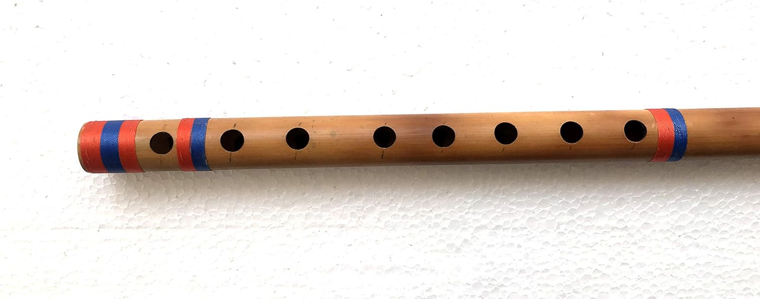 Professional Carnatic Venu Flute A# Sharp Bass Scale 56 CM 8 Holes South Indian Bansuri