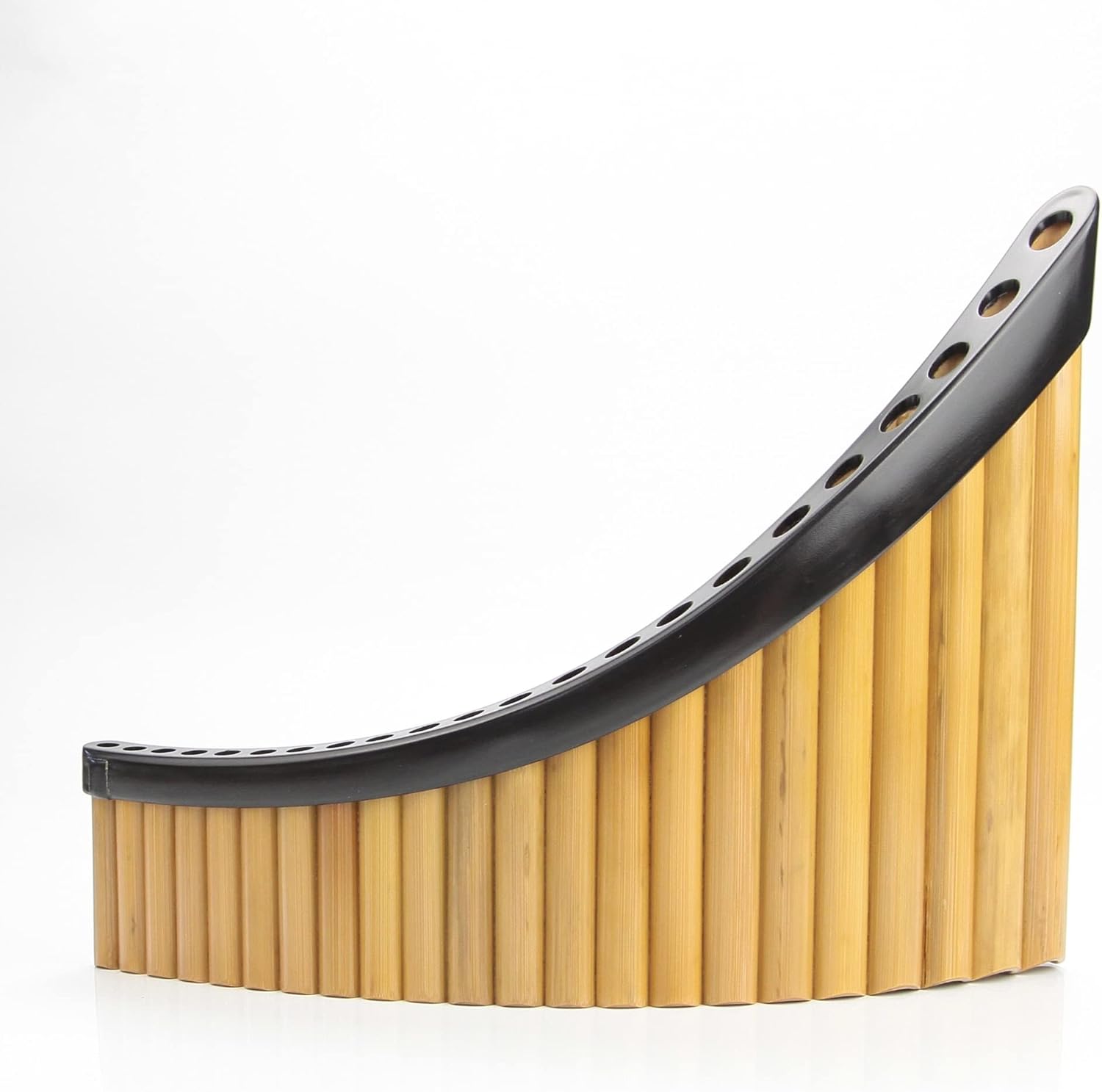 PanPipes Woodwind Instrument 22 Pipes G Key Bamboo ABS Base Panflute Handmade Professional Wind Musical Instruments (Color : Right Hand Corks)
