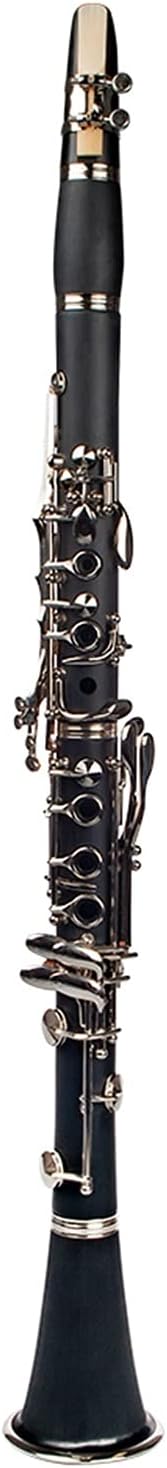 Standard Clarinet Black ABS Clarinet Bb Cupronickel Plated Nickel 17 Key with Cleaning Cloth Gloves Woodwind Instrument Beginner Clarinet